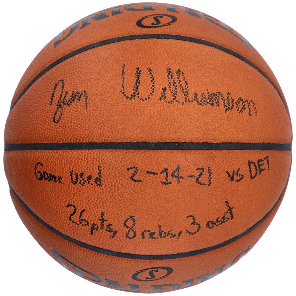 ZION WILLIAMSON GAME USED SIGNED HEAVILY INSCRIBED BASKETBALL FANATICS COA COLLECTIBLE MEMORABILIA