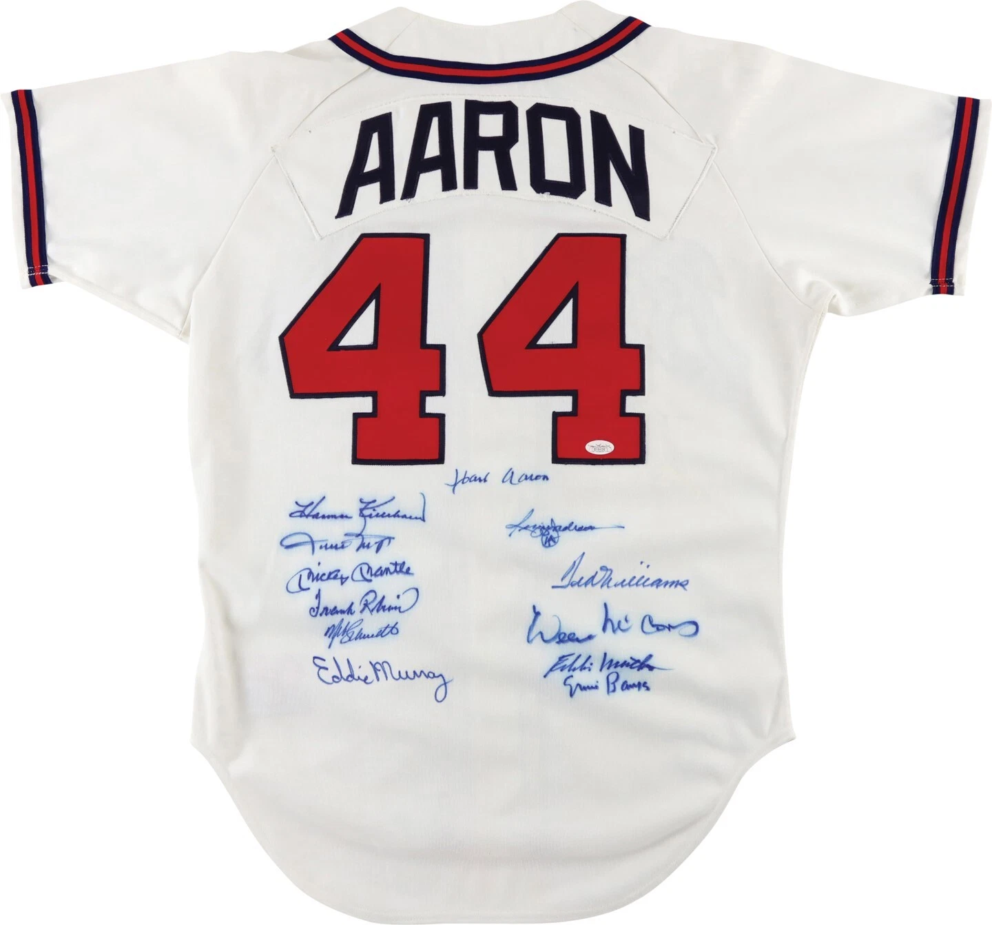 500 Home Run Club Signed Jersey Mickey Mantle Ted Williams Willie Mays JSA