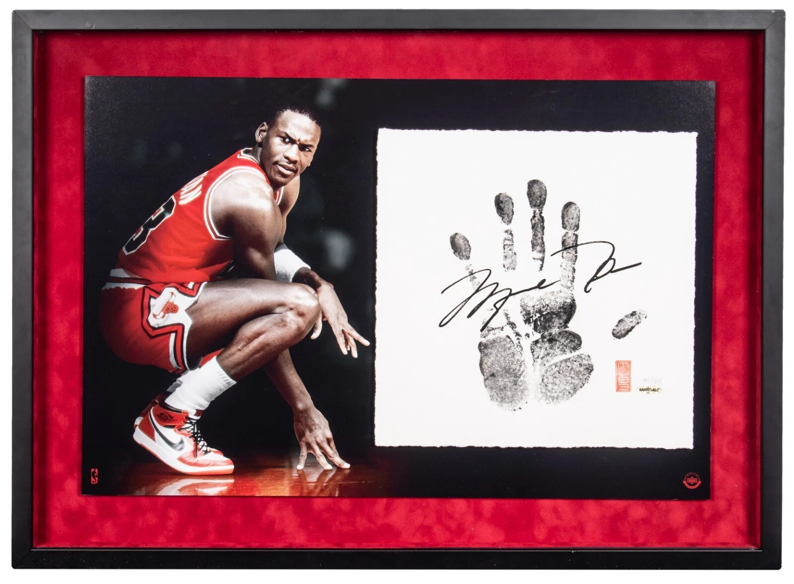 Michael Jordan Signed Tegata Handprint Framed Display UDA Upper Deck COA