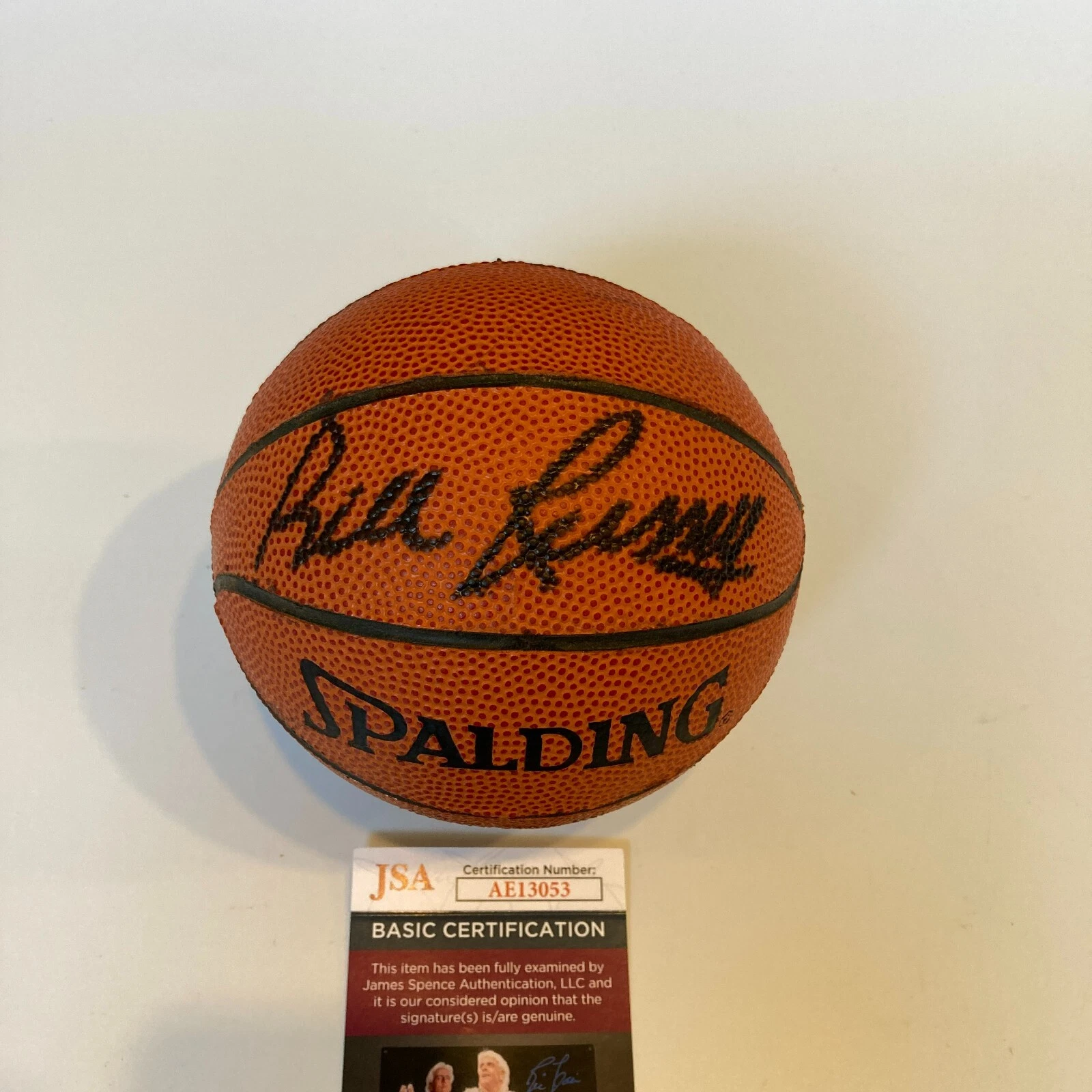 Bill Russell Signed Spalding NBA Mini Basketball With JSA COA