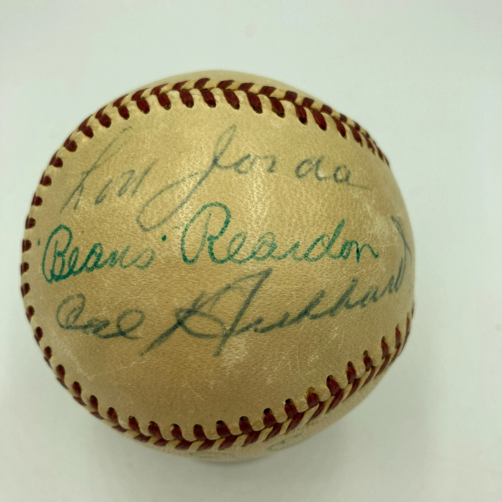 1949 WORLD SERIES SIGNED GAME USED BASEBALL YANKEES VS. DODGERS MEARS COA COLLECTIBLE MEMORABILIA