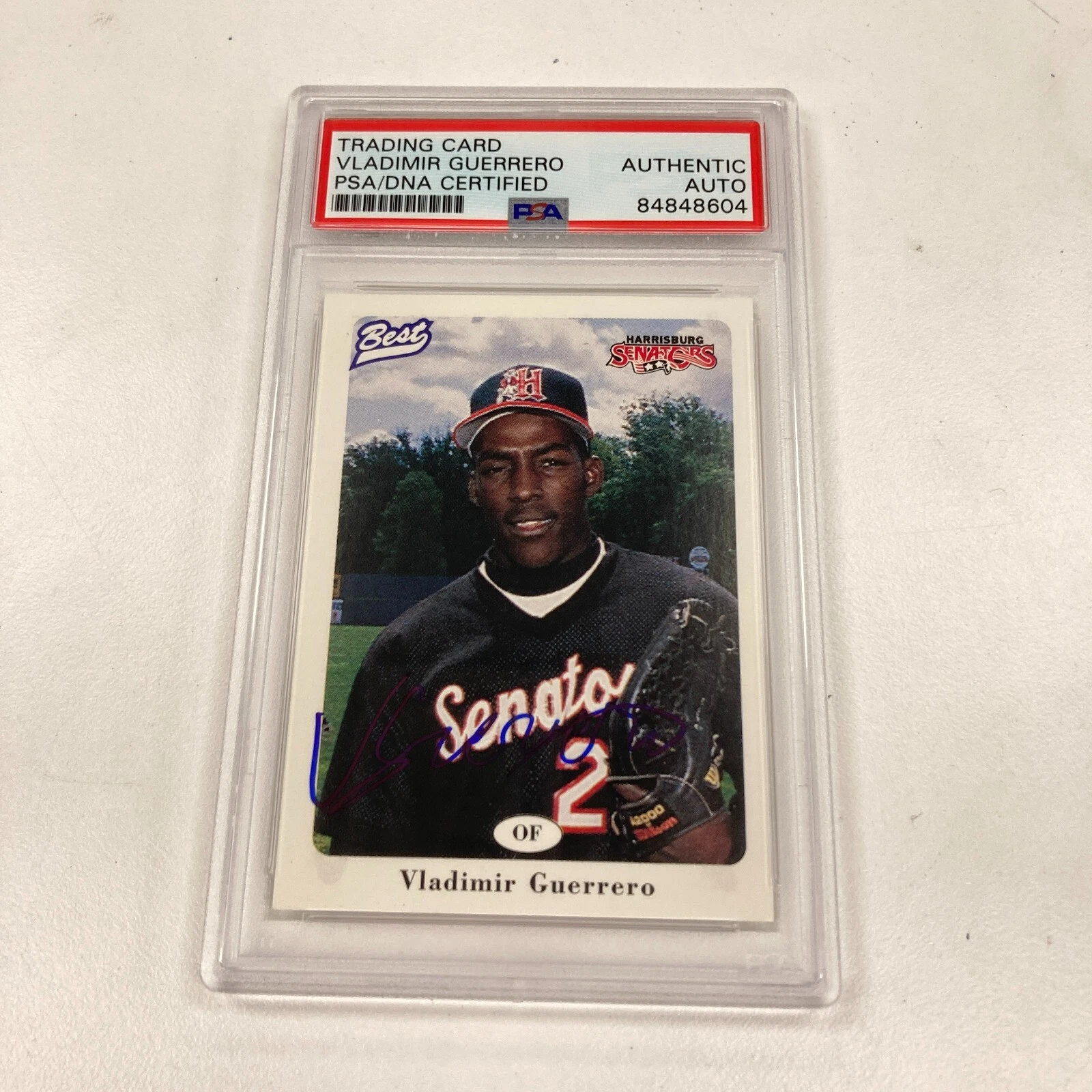 1996 Best Vladimir Guerrero Signed Autographed RC Rookie Card PSA DNA