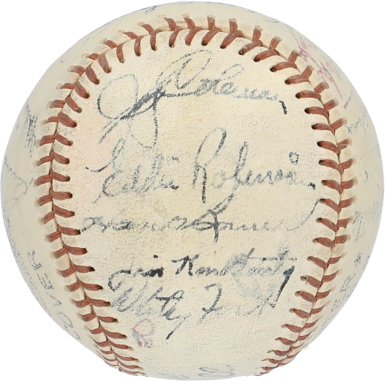 1956 NEW YORK YANKEES WORLD SERIES CHAMPS TEAM SIGNED BASEBALL MICKEY MANTLE JSA COLLECTIBLE MEMORABILIA