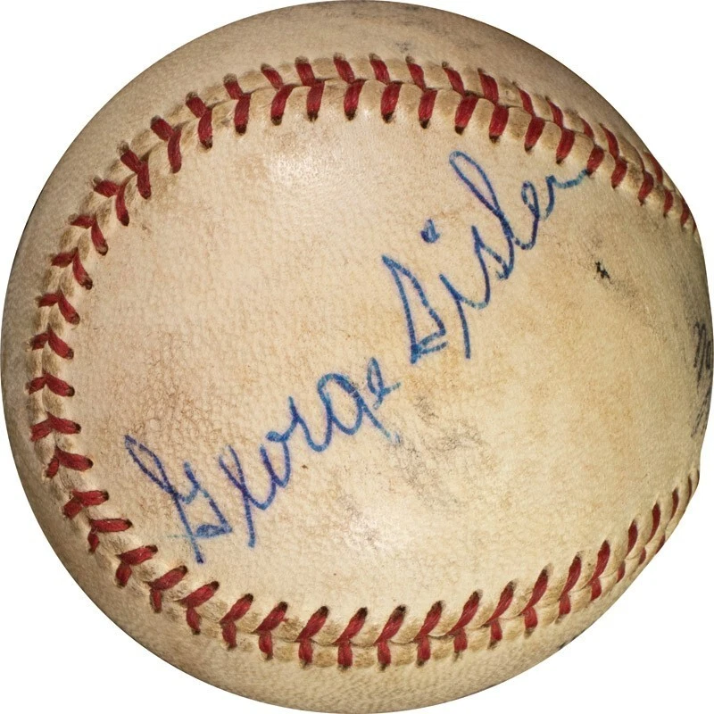 George Sisler Single Signed National League Baseball PSA DNA COA