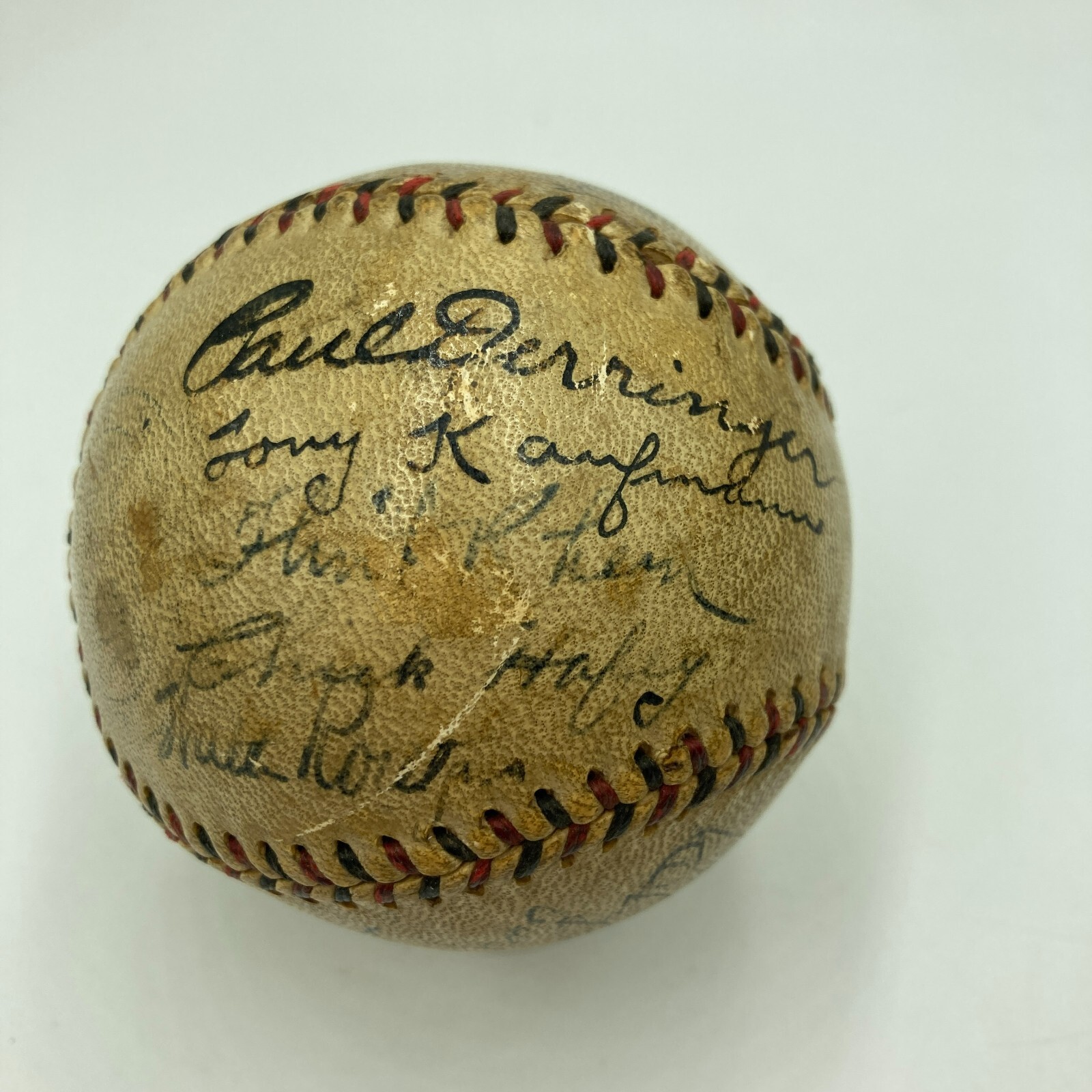 1931 ST. LOUIS CARDINALS WORLD SERIES CHAMPS TEAM SIGNED BASEBALL PSA DNA COA COLLECTIBLE MEMORABILIA
