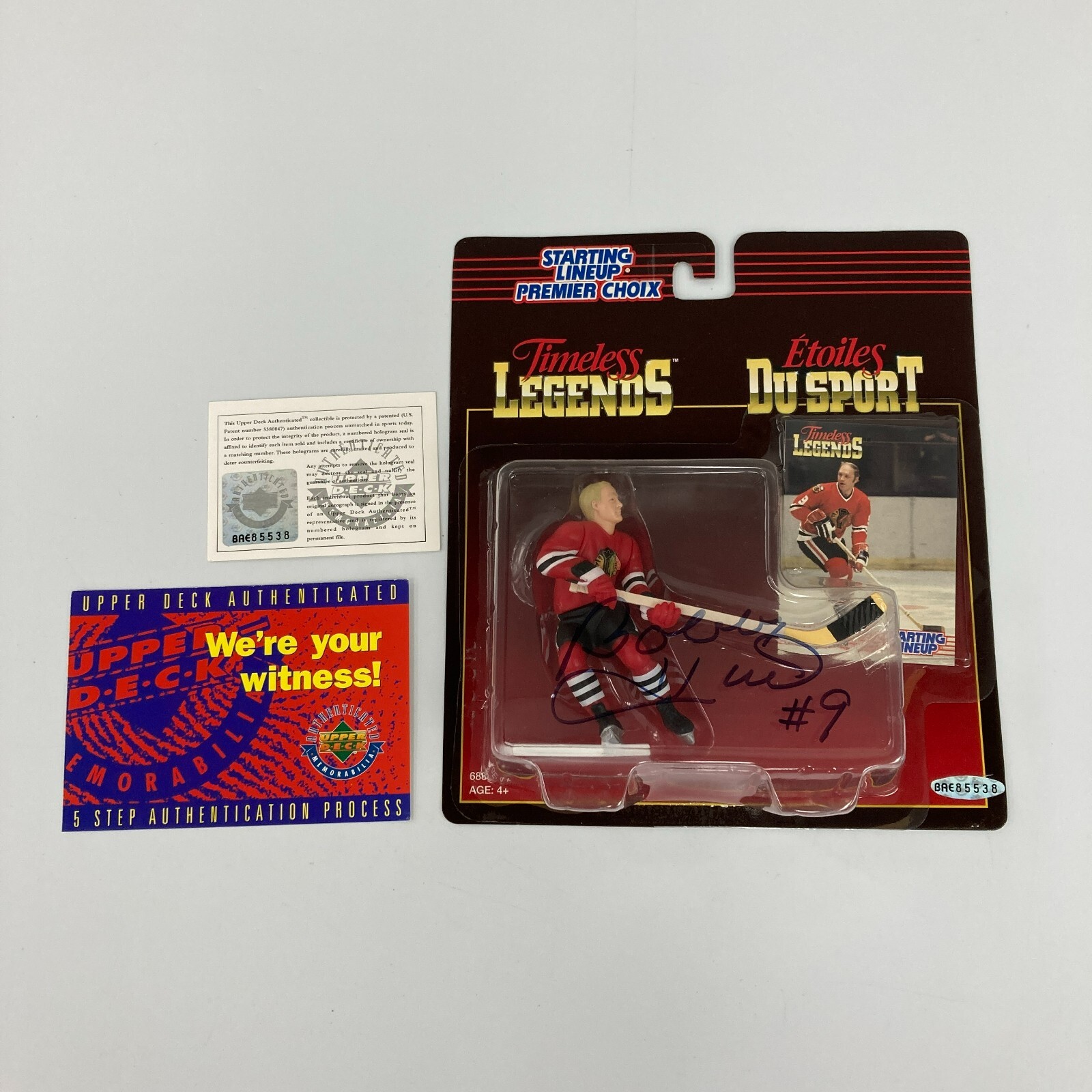 Bobby Hull Signed Autographed Starting Lineup SLU With UDA Upper Deck COA