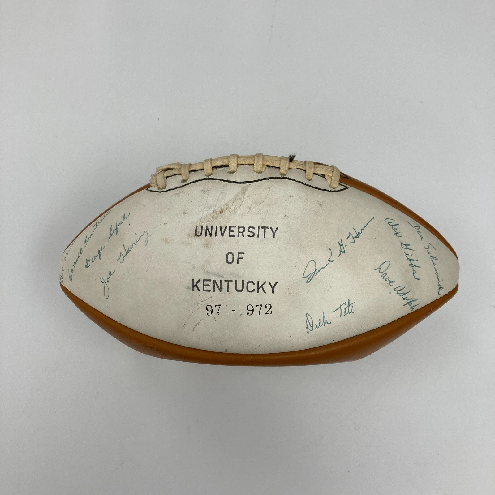 1971-72 University Of Kentucky Wildcats Team Signed Football