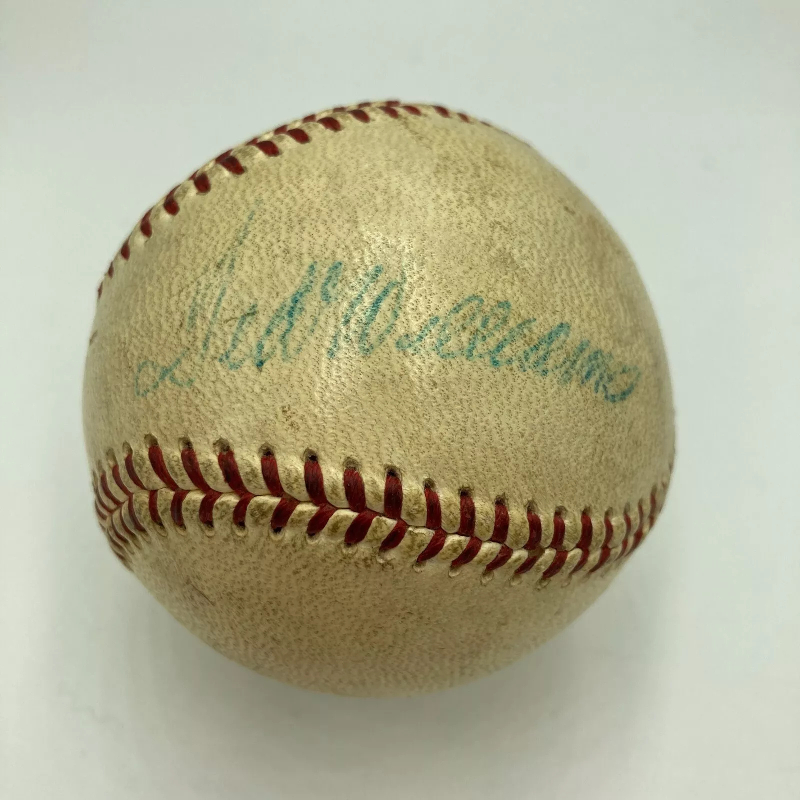 Ted Williams Signed 1950's National League Giles Game Baseball CAS COA