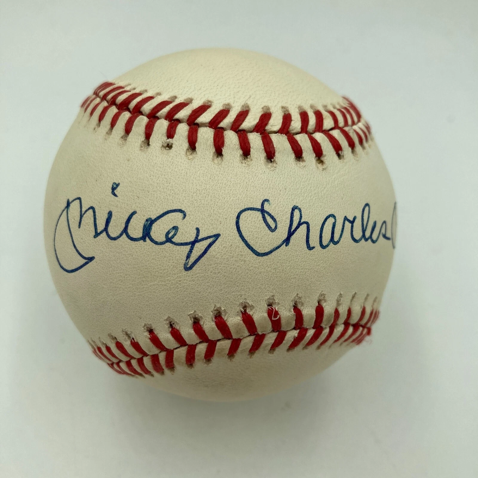 Mickey Charles Mantle Signed American League Baseball Mint Autograph JSA COA