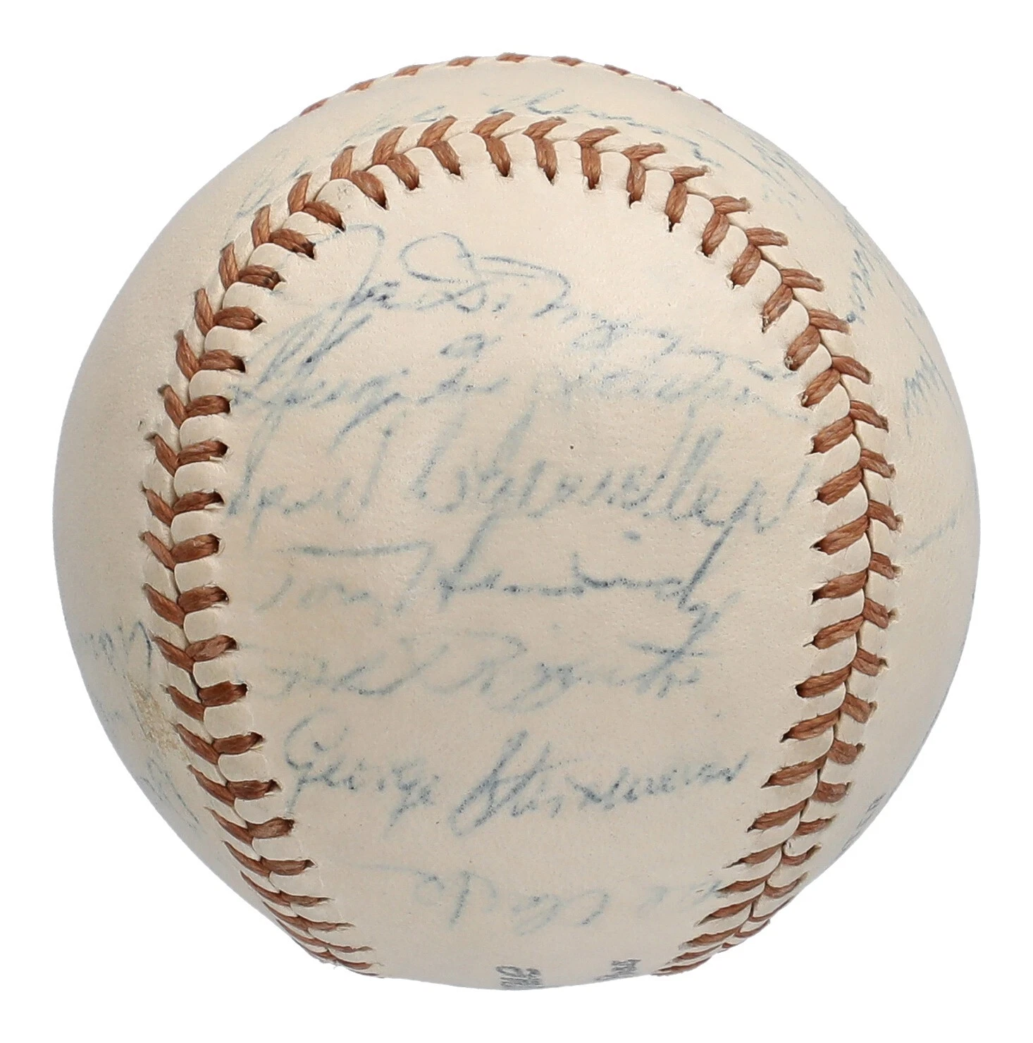 1947 NEW YORK YANKEES WORLD SERIES CHAMPS TEAM SIGNED BASEBALL JSA COA COLLECTIBLE MEMORABILIA