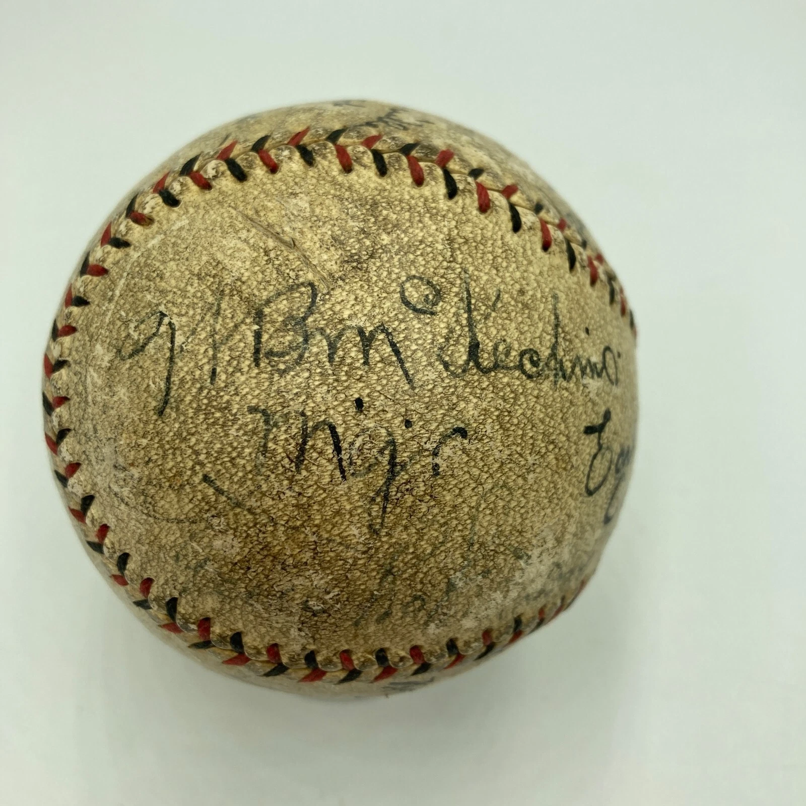 Bill McKechnie George Sisler Rabbit Maranville Braves Team Signed Baseball JSA