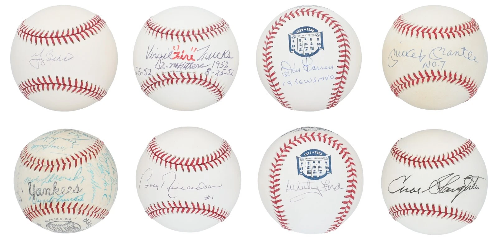 1958 New York Yankees WS Champs Team Signed Baseball Collection 33 Balls PSA JSA