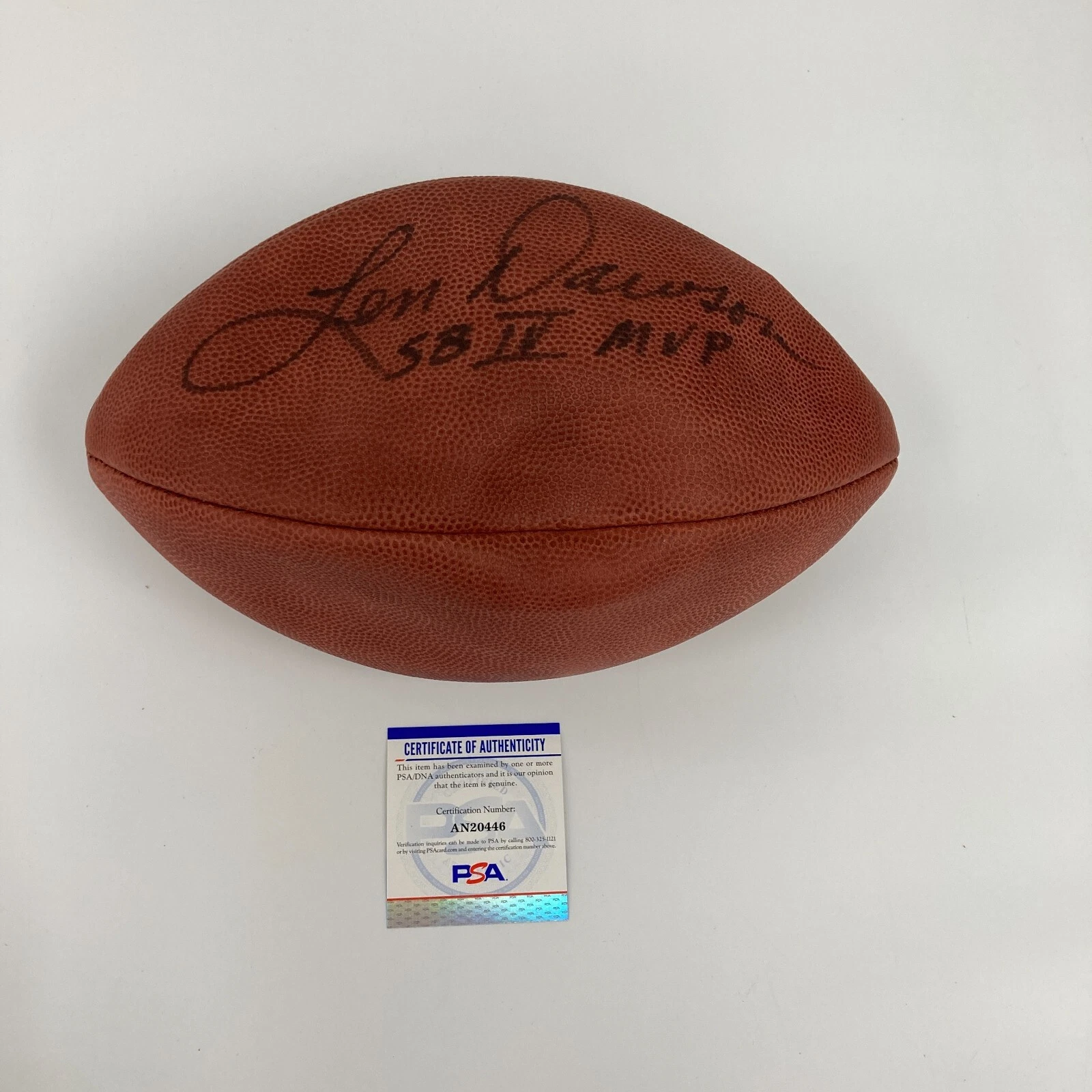 Len Dawson Super Bowl MVP Signed Wilson NFL Football PSA DNA COA