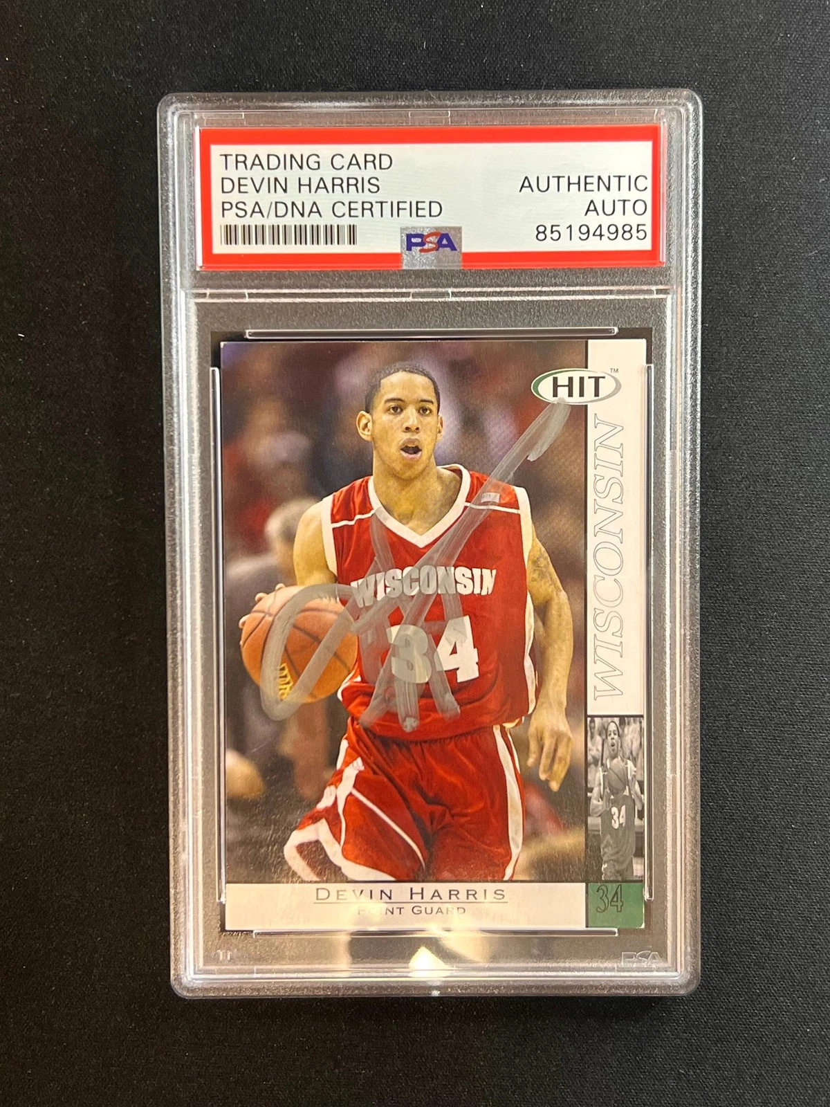 2004 Sage #34 Devin Harris Signed Card AUTO PSA Slabbed Dallas