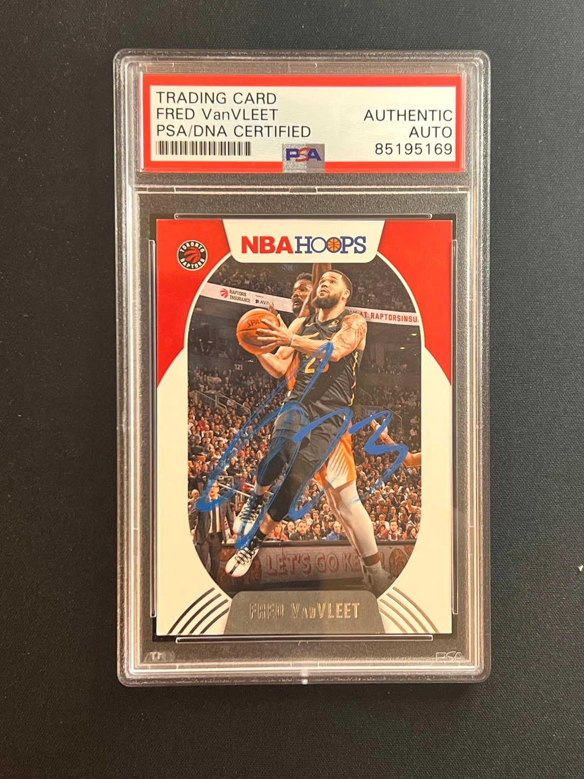 2020-21 PANINI Hoops #91 Fred VanVleet Signed Card AUTO PSA Slabbed Raptors