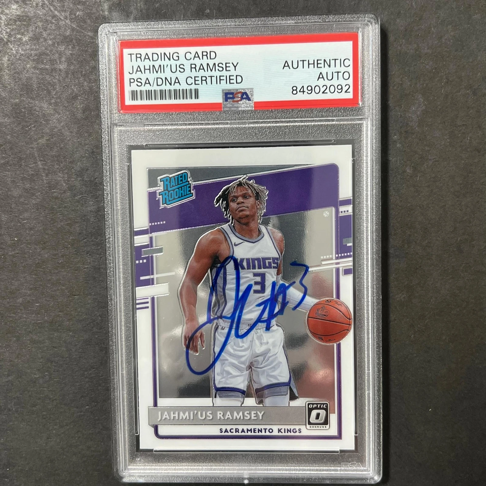 2020-21 Panini Donruss Optic #194 Jahmius Ramsey Signed Card AUTO PSA Slabbed Ki