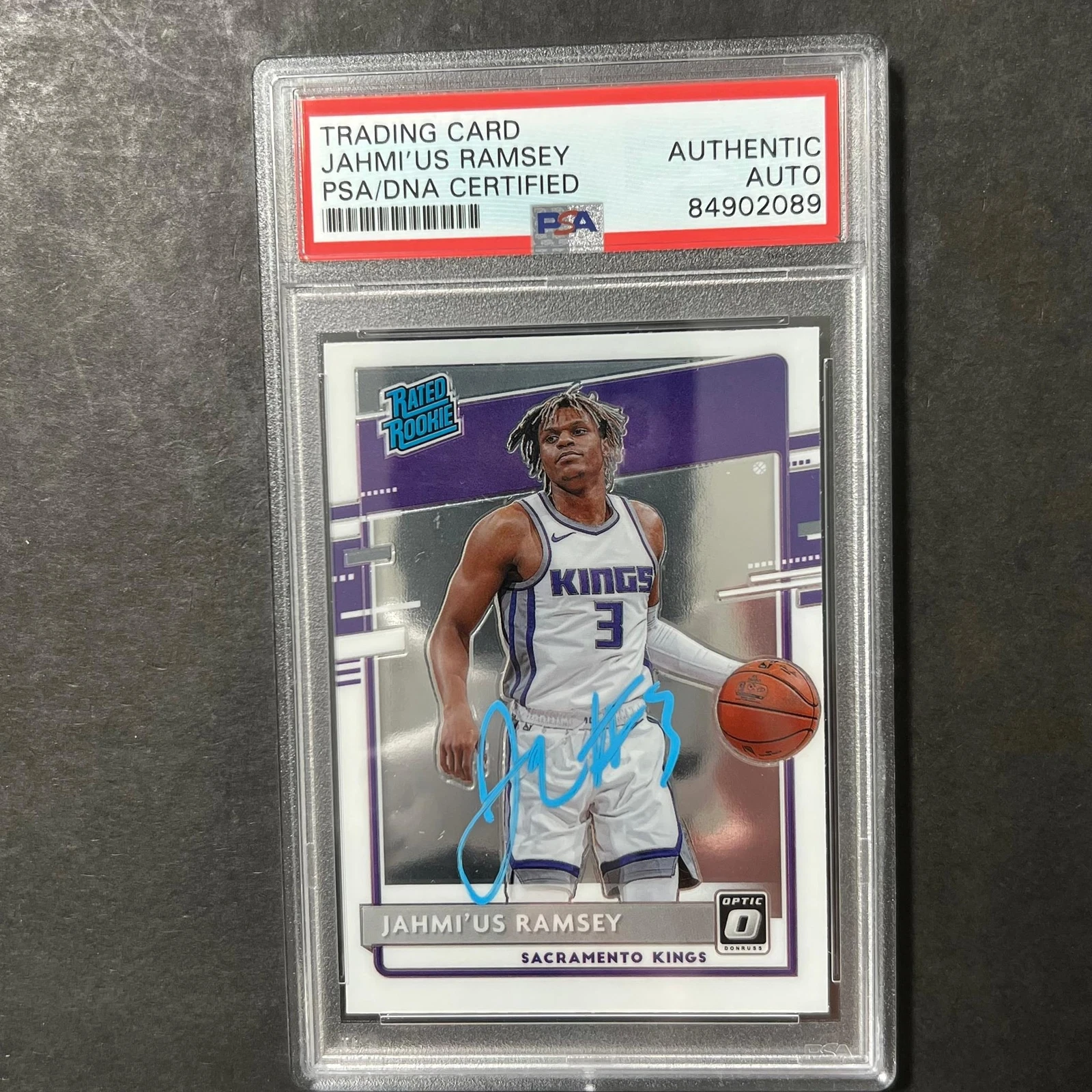 2020-21 Panini Donruss Optic #194 Jahmius Ramsey Signed Card AUTO PSA Slabbed Ki