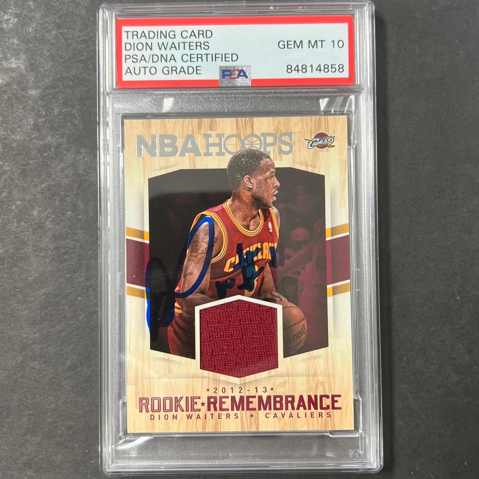 2015-16 Panini Hoops #RR-DW Dion Waiters Signed Card AUTO 10 PSA Slabbed Cavalie