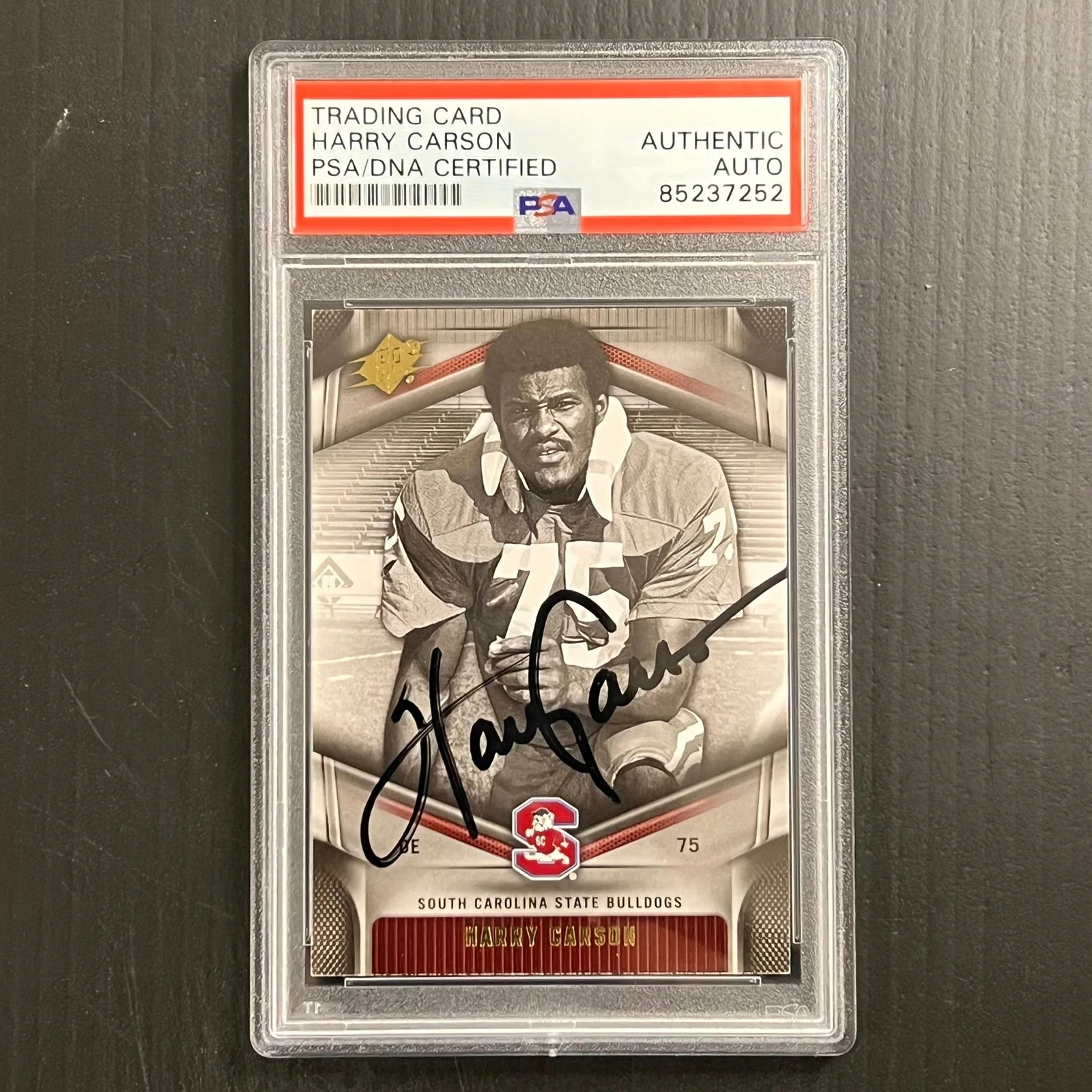 2012 Upper Deck SPX Football Harry Carson Signed Card PSA Slabbed Giants South C
