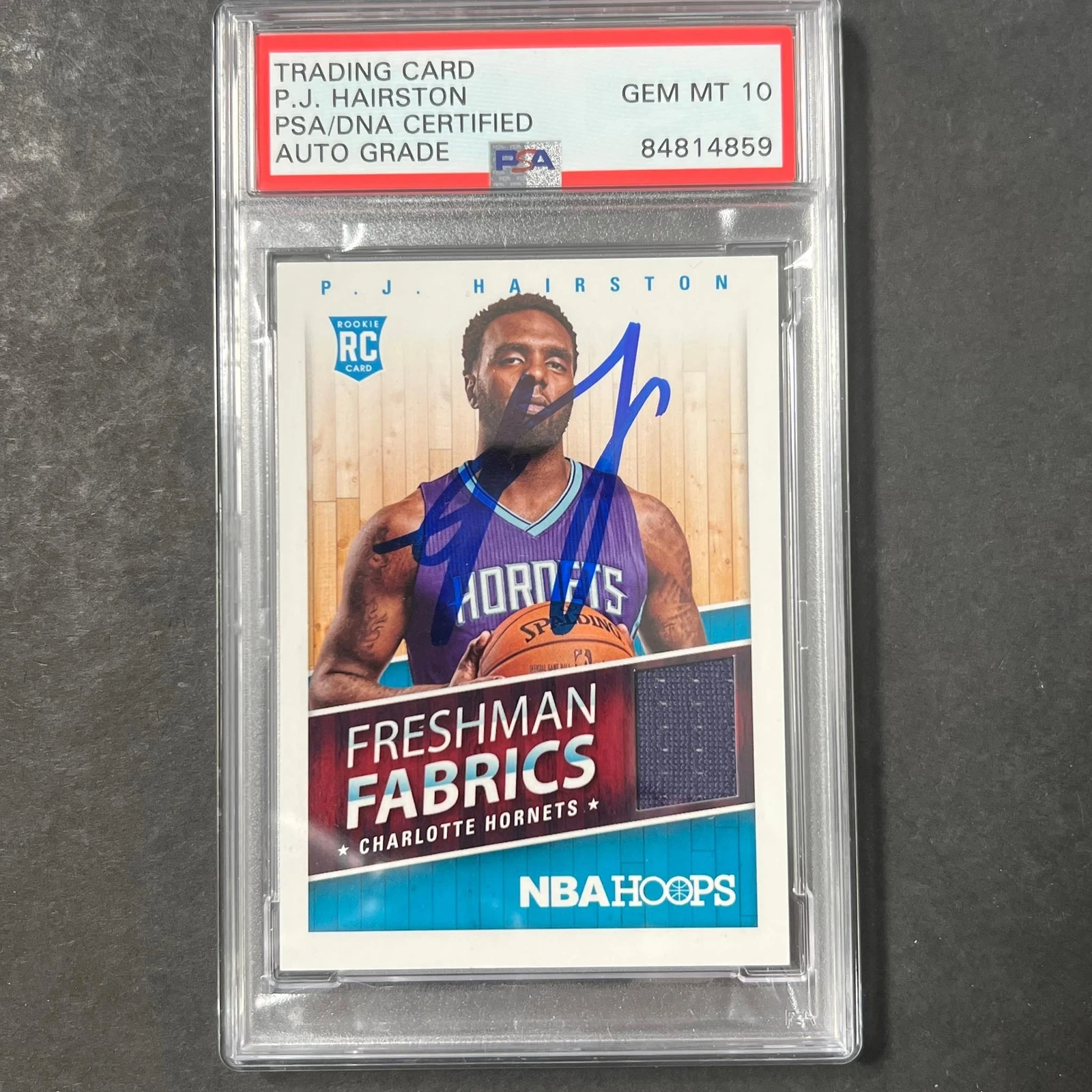2014-15 Panini Hoops #23 PJ Hairston Signed Card AUTO 10 PSA/DNA Slabbed RC Horn