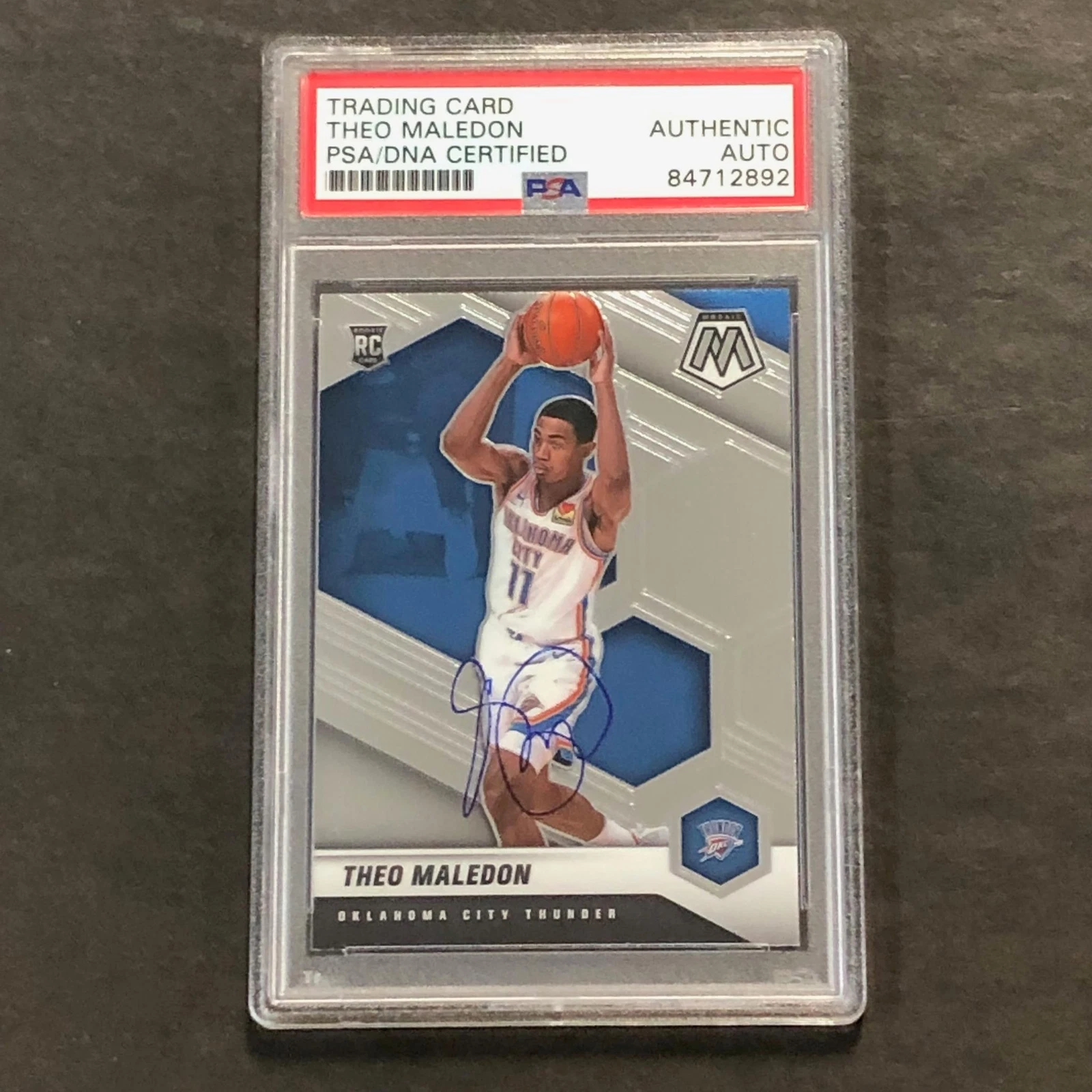 2020-21 Panini Prizm #218 Theo Maledon Signed Card AUTO PSA/DNA Slabbed