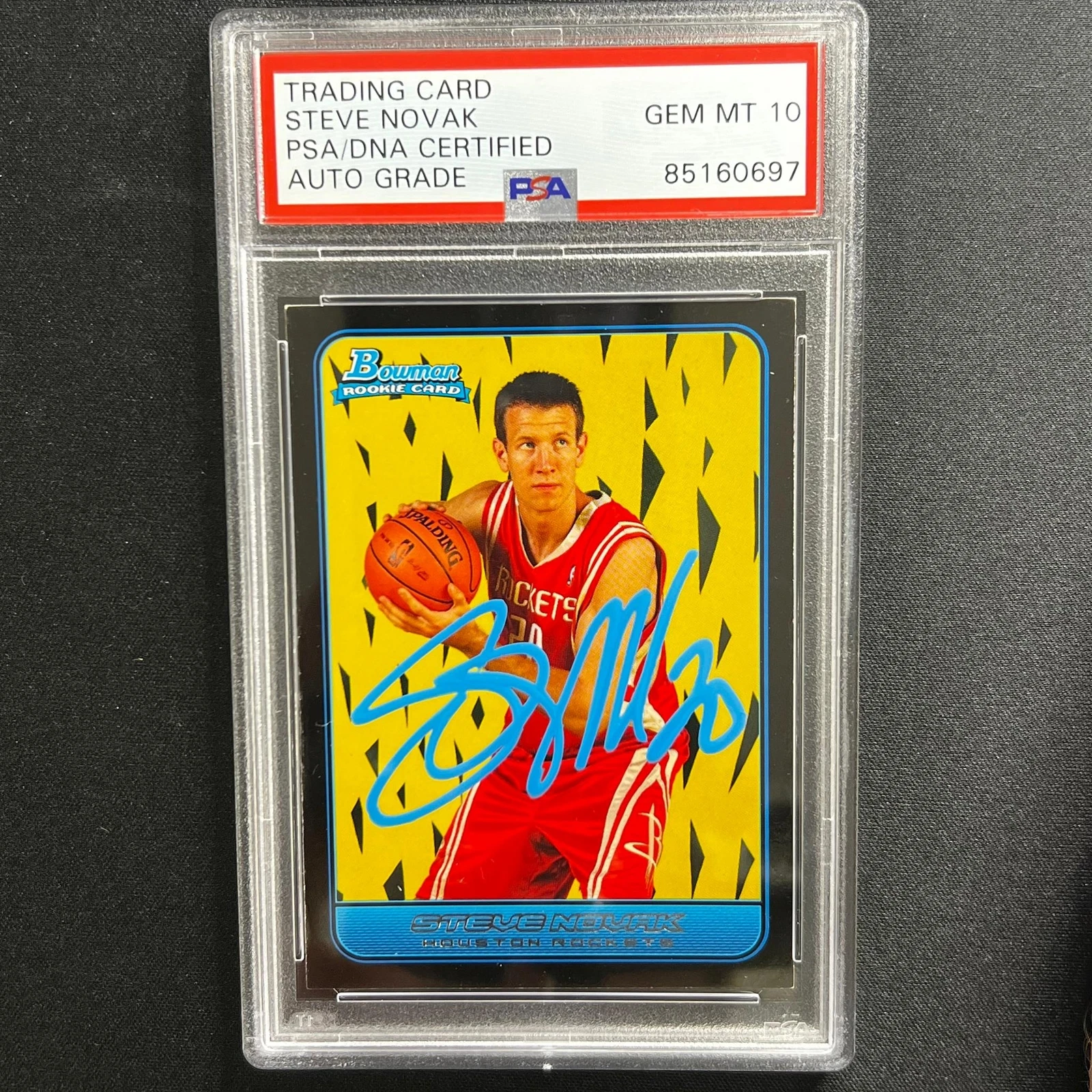 2006-07 TOPPS #143 STEVE NOVAK Signed Card PSA AUTO 10 GRADE 10 Slabbed RC Rocke