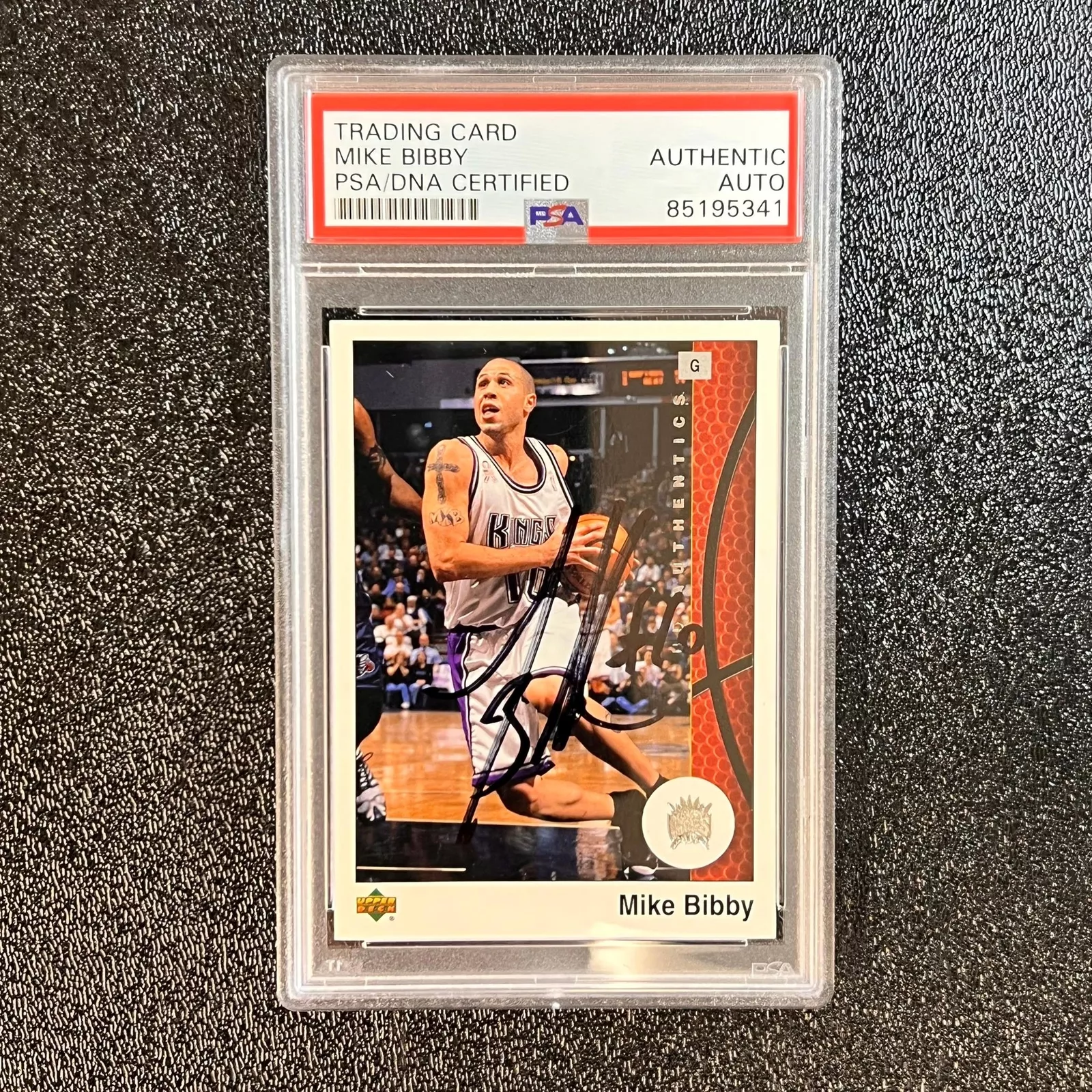 2002-03 Upper Deck #72 Mike Bibby Signed Card AUTO PSA Slabbed Kings