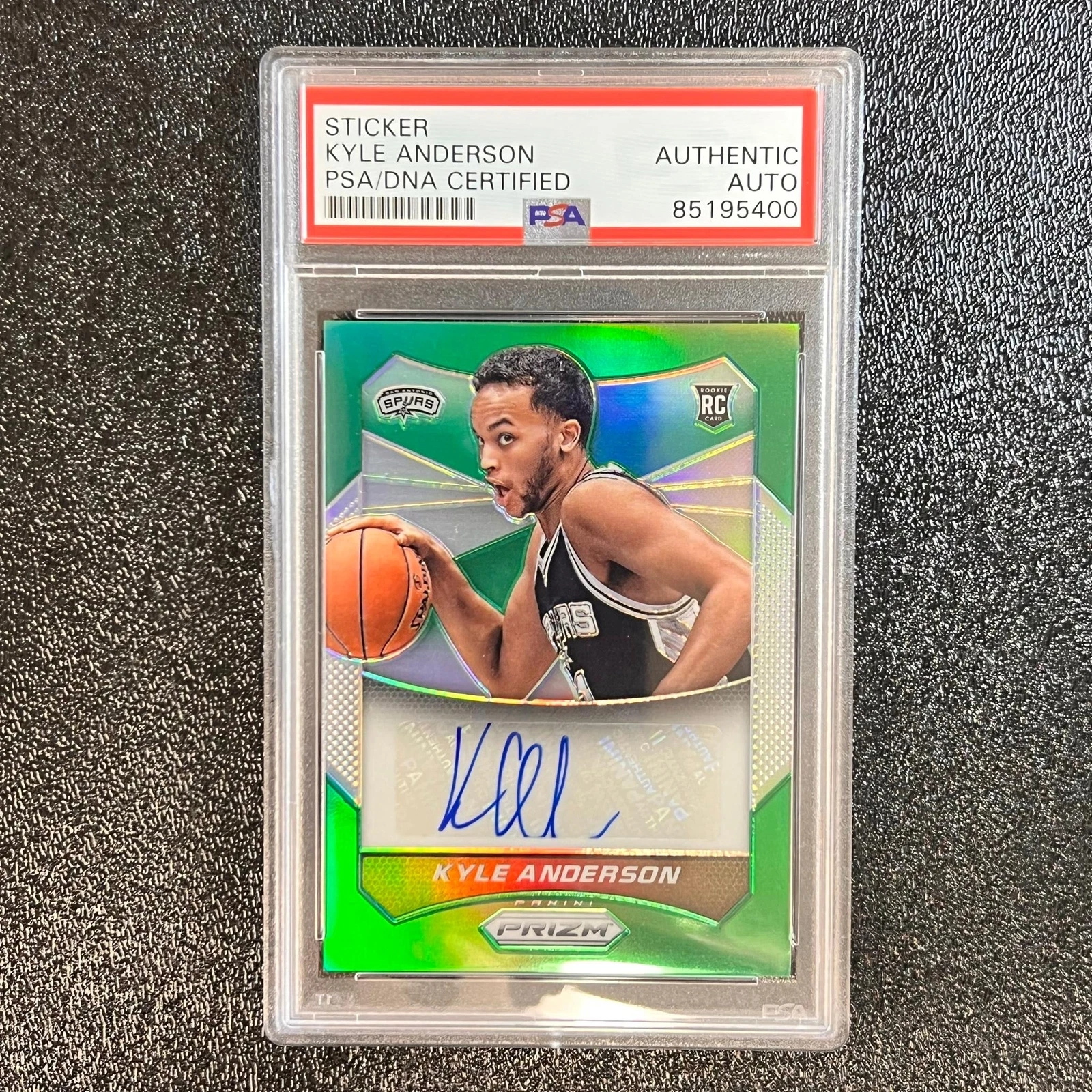 2014-15 Panini Prizm #96 Kyle Anderson Signed Card AUTO PSA/DNA Slabbed RC Spurs