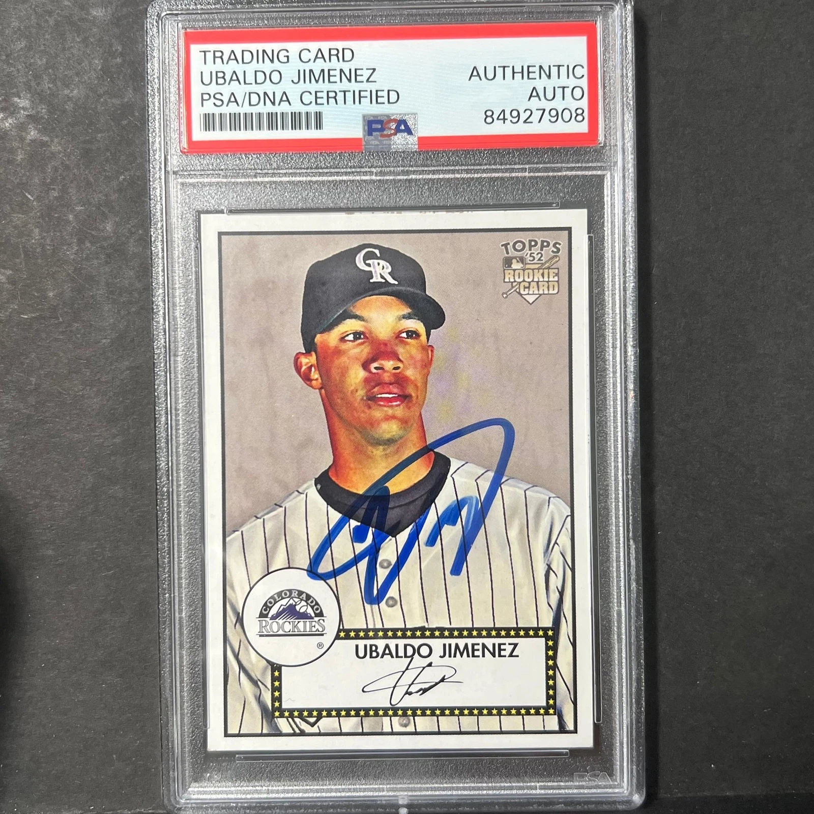2007 Topps #160 Ubaldo Jimenez Signed Card PSA/DNA Slabbed Auto RC Rockies