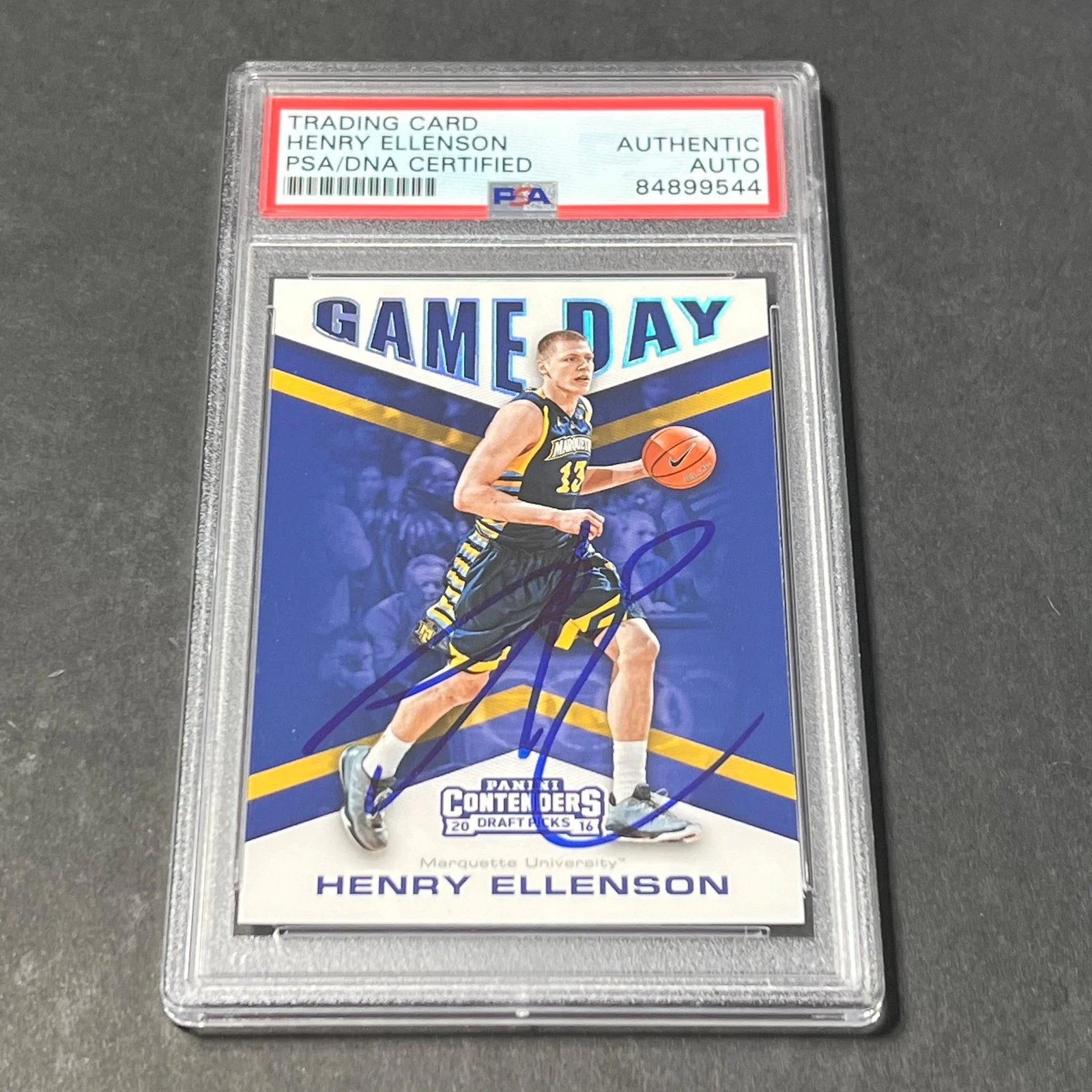 2016-17 Contenders Draft Picks #5 Henry Ellenson Signed Card AUTO PSA Slabbed Ma