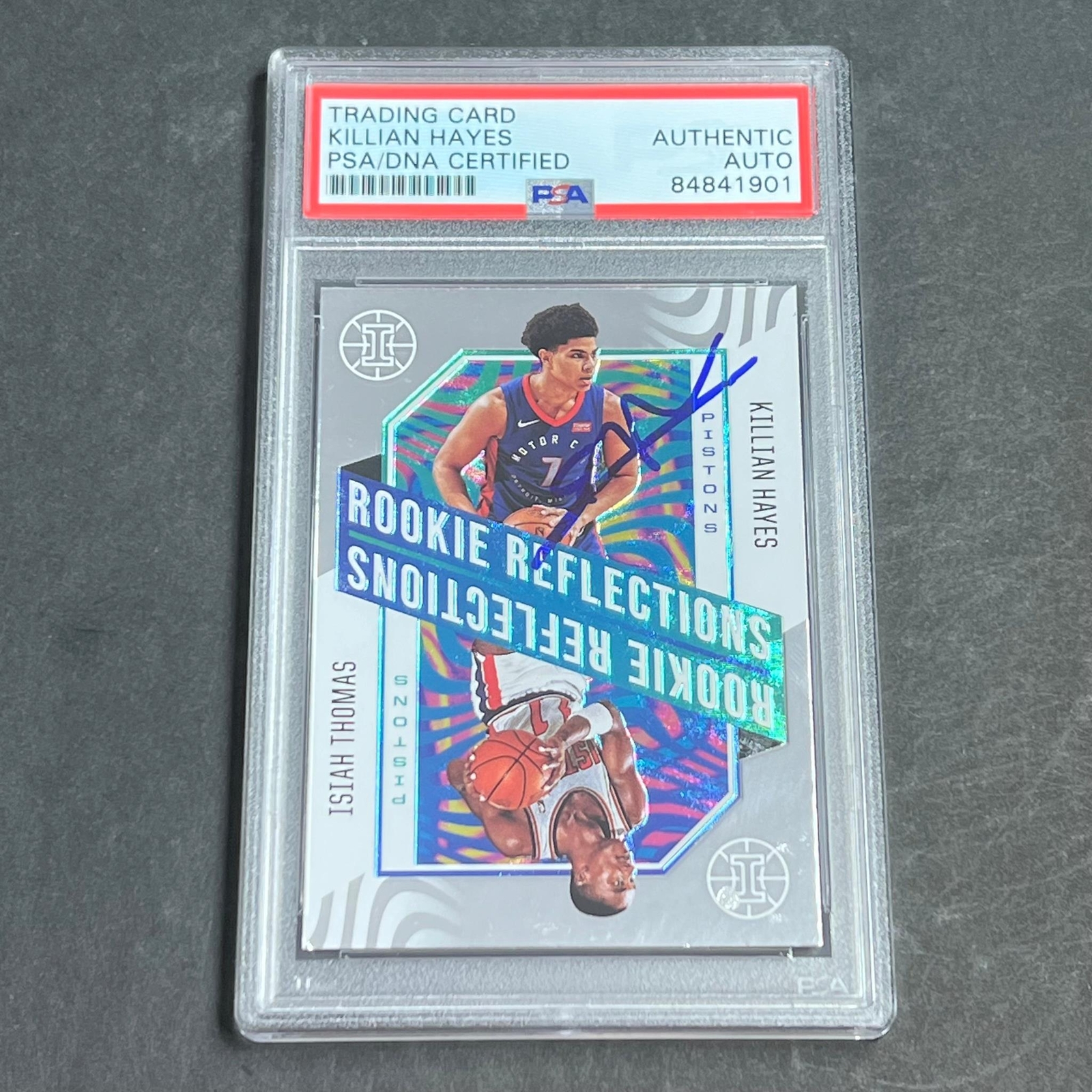 2020-21 Panini Illusions #25 Killian Hayes Signed Card AUTO PSA Slabbed RC Pisto