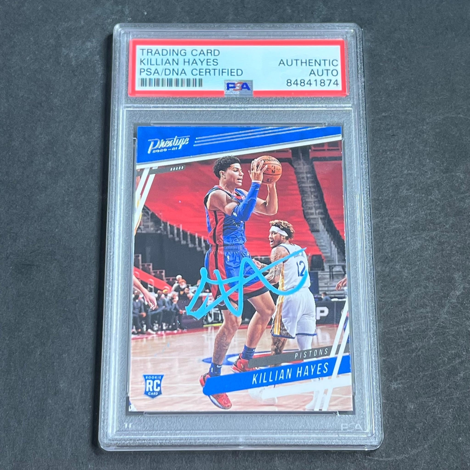 2020-21 Panini Prestige #56 Killian Hayes Signed Card AUTO PSA Slabbed RC Piston