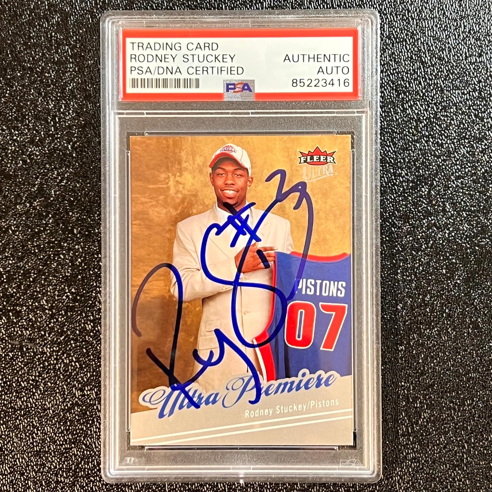 2007-08 Fleer Ultra Premiere #202 Rodney Stuckey Signed Card AUTO PSA Slabbed Pi