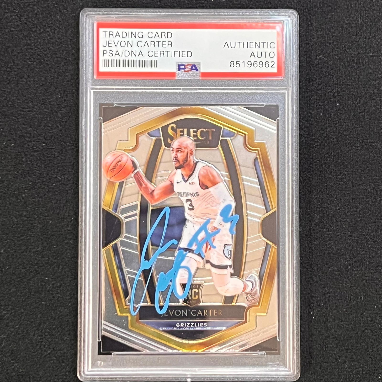 2018-19 Donruss Rated Rookie #125 Jevon Carter Signed Card AUTO PSA Slabbed RC G