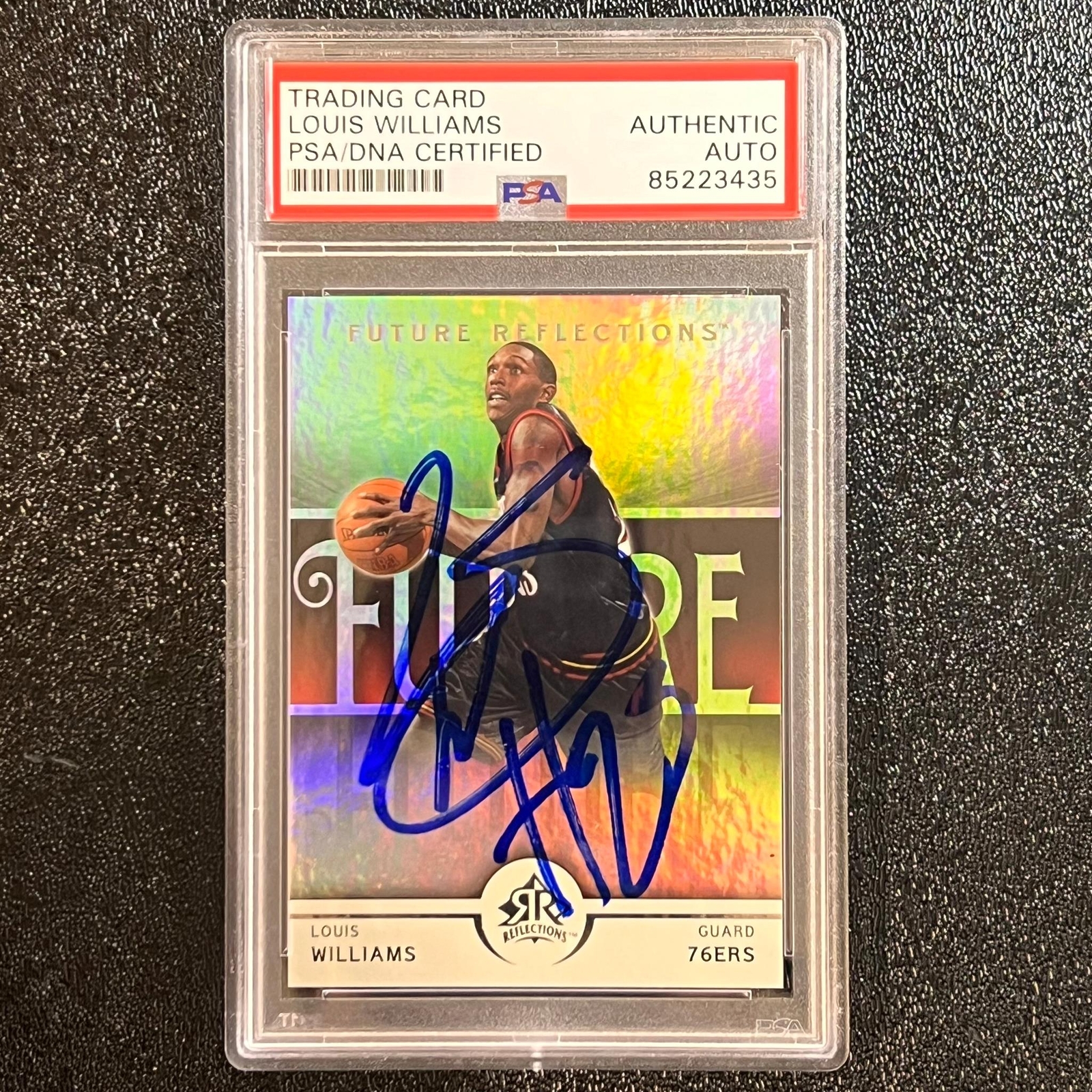 2005-06 Upper Deck NBA Reflections #121 Lou Williams Signed Card AUTO PSA Slabbe