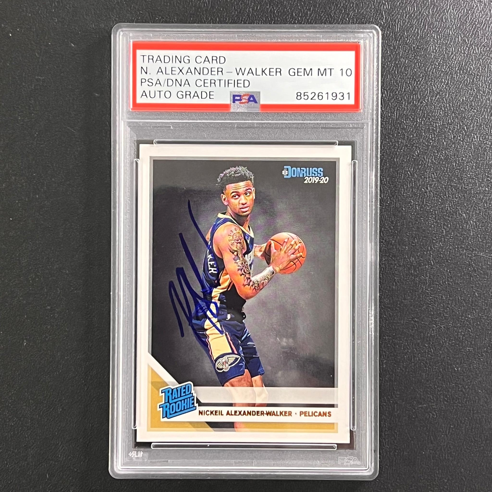 2019-20 Panini Donruss #216 Nickeil Alexander Walker Signed Card AUTO 10 PSA Sla