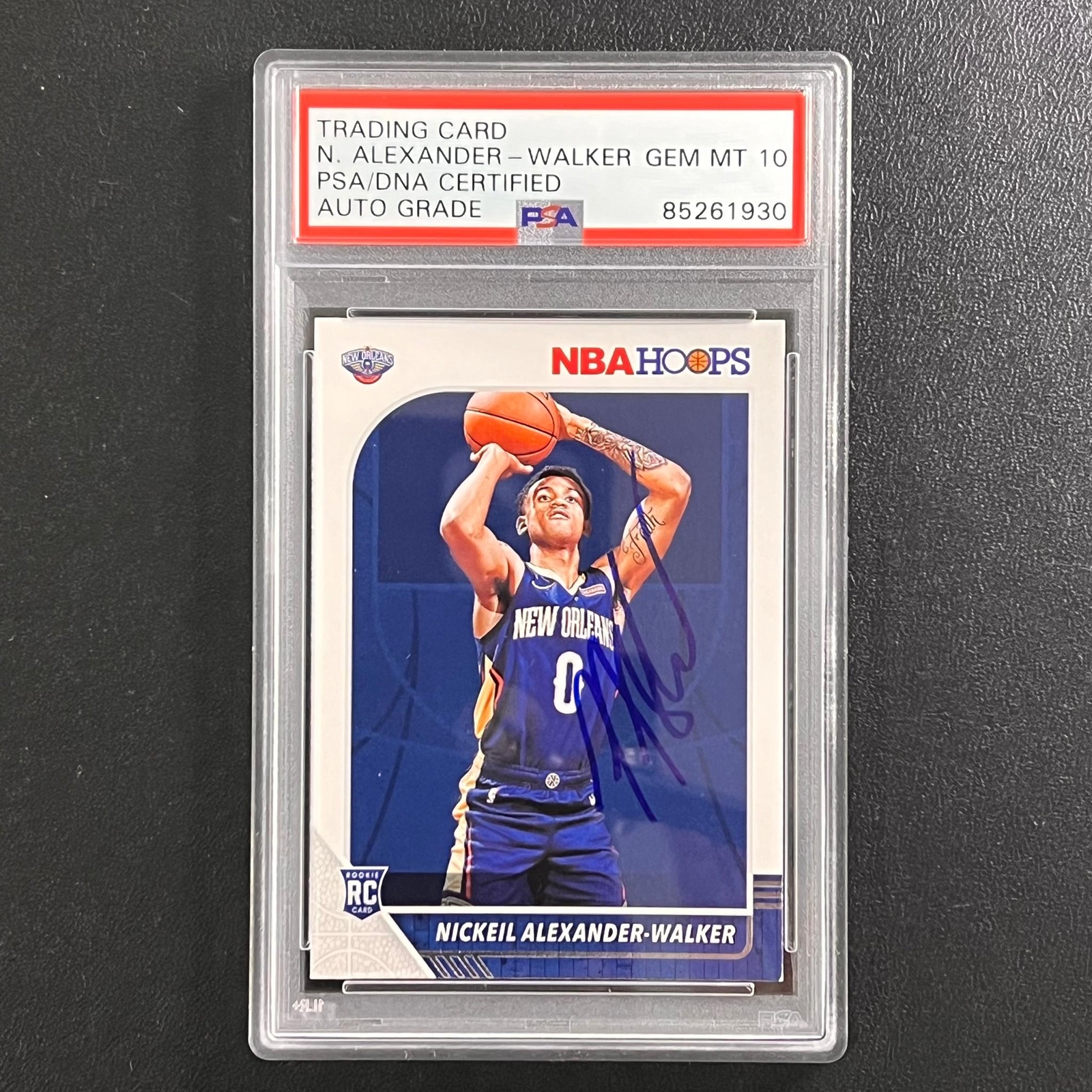 2019-20 NBA Hoops #214 Nickeil Alexander Walker Signed Card AUTO 10 PSA Slabbed