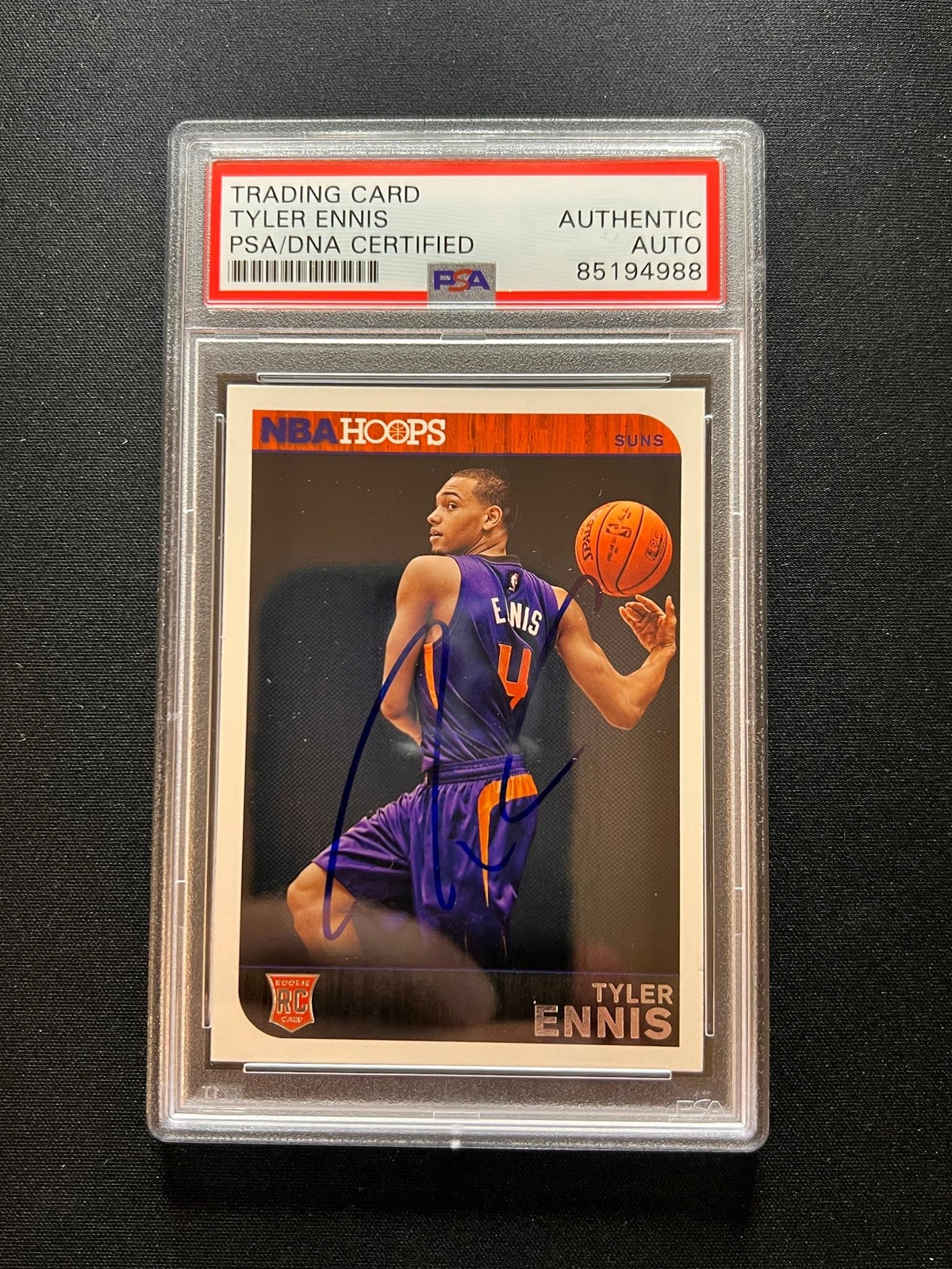 2014-15 NBA Hoops #276 Tyler Ennis Signed Rookie Card AUTO PSA Slabbed RC Suns