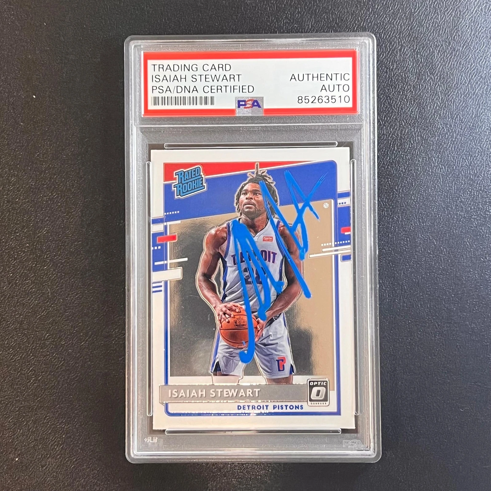 2020-21 Panini Donruss Optic Rated Rookie #166 Isaiah Stewart Signed Card AUTO P