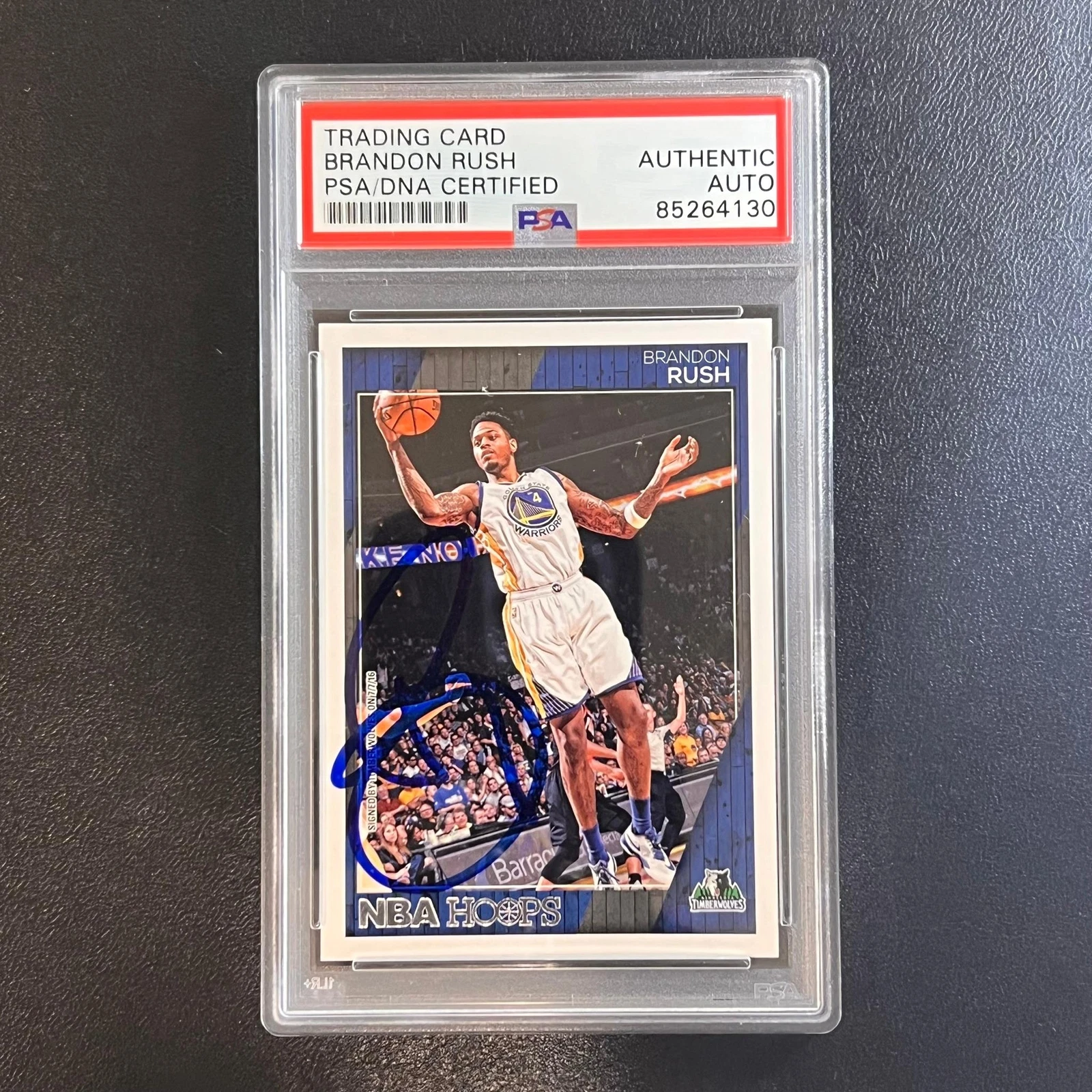 2016-17 Panini NBA Hoops #247 Brandon Rush Signed Card AUTO PSA Slabbed Timberwo