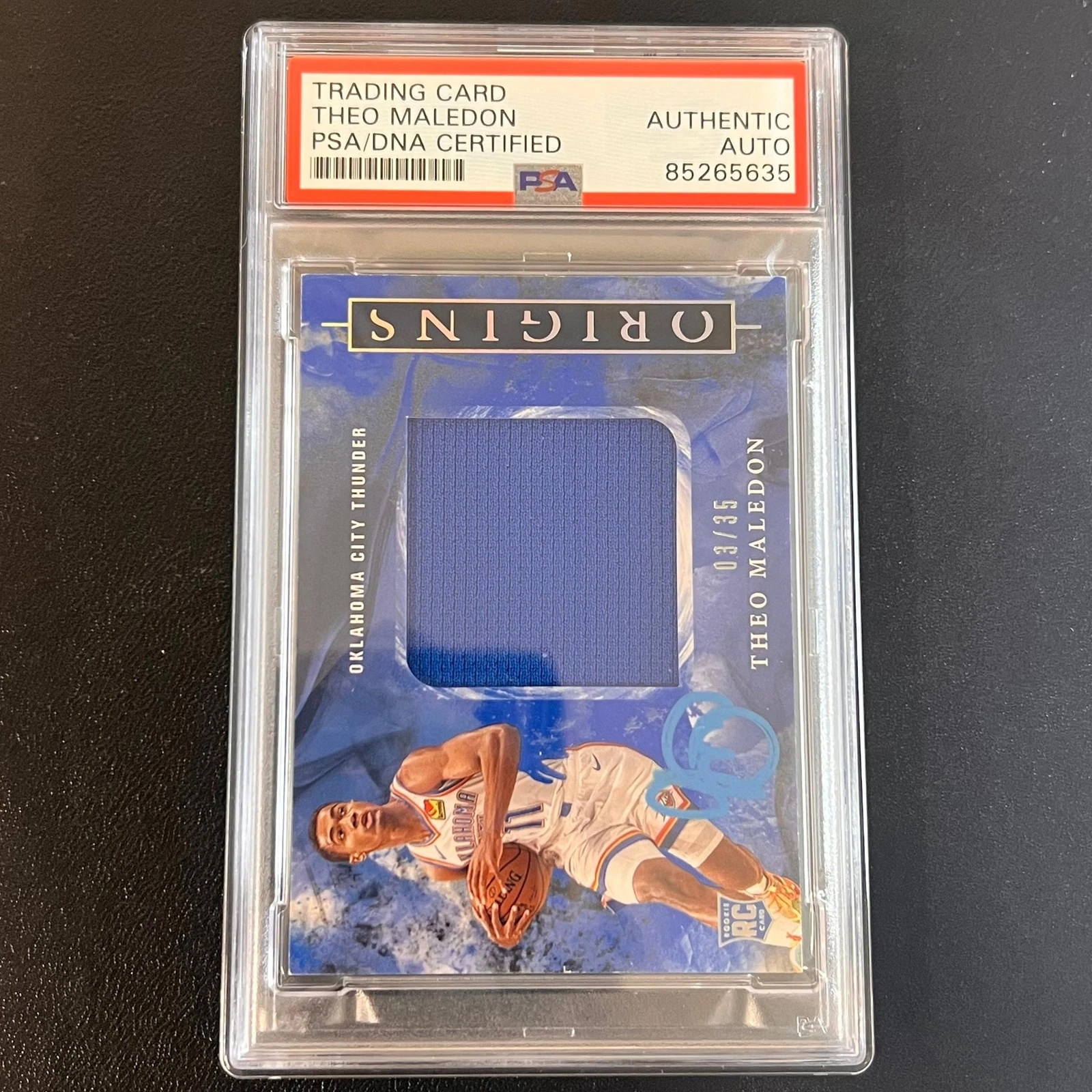 2020-21 Panini Origins #RJJ-MAL Theo Maledon Signed Card AUTO PSA/DNA Slabbed Th