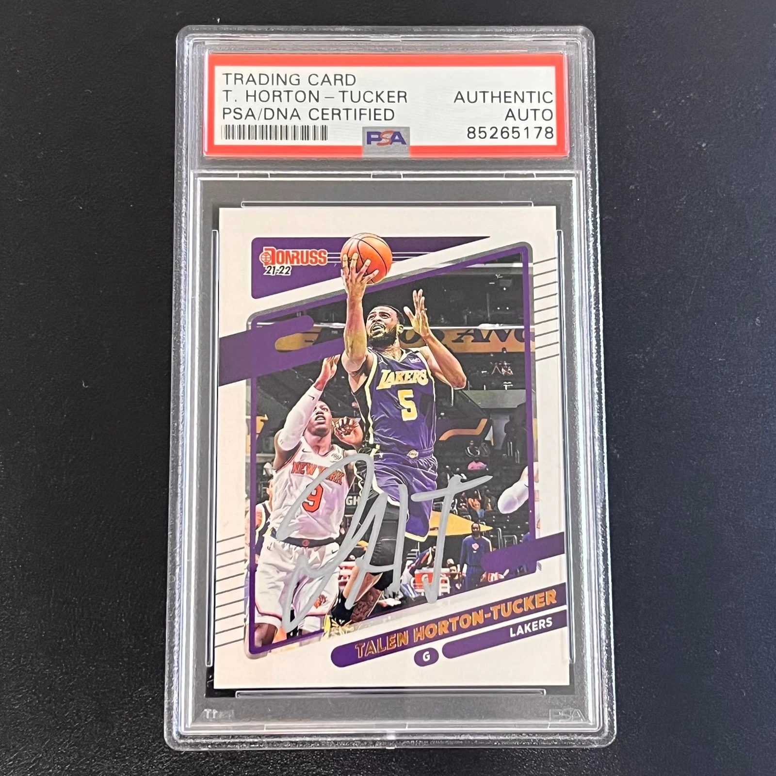 2021-22 Panini Donruss #167 Talen Horton-Tucker Signed Card AUTO PSA Slabbed Lak