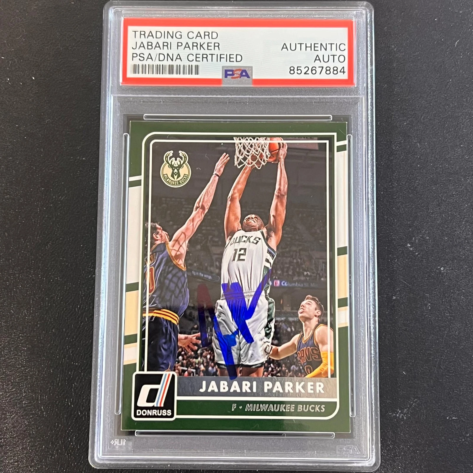 2015-16 Panini Donruss #126 JABARI PARKER Signed Card AUTO PSA Slabbed Bucks