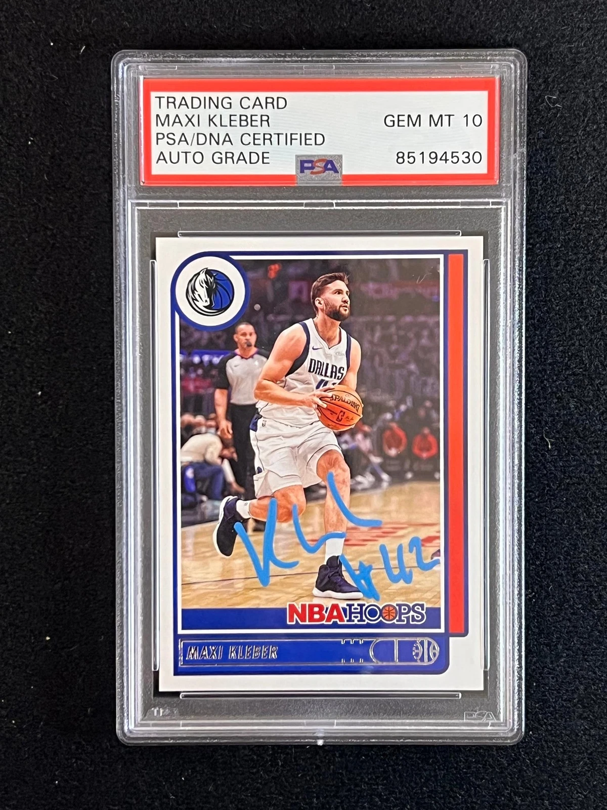 2021-22 Panini Hoops #112 Maxi Kleber Signed Card AUTO 10 PSA/DNA Slabbed Maveri