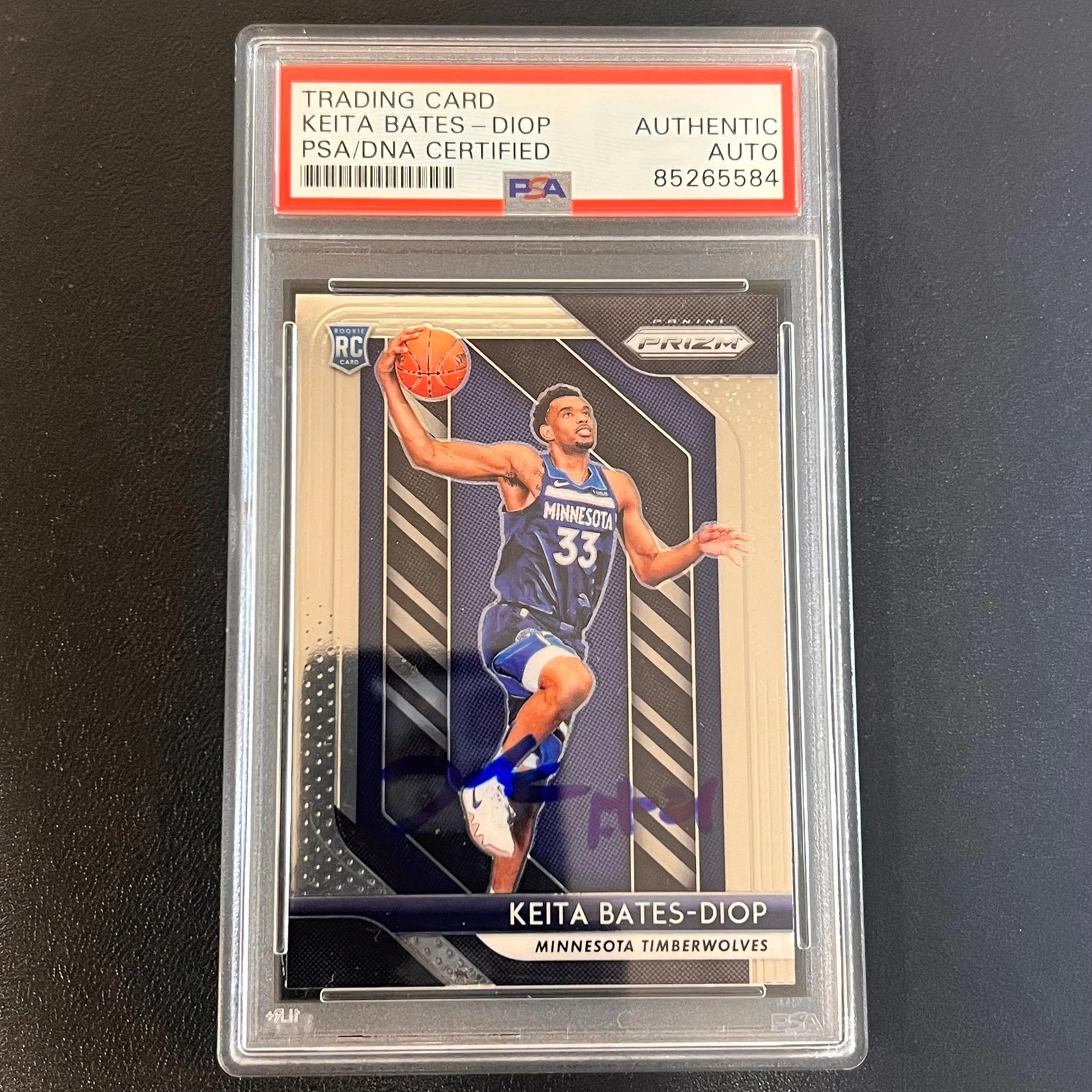 2018-19 Panini Prizm #47 Keita Bates-Diop Signed Card AUTO PSA/DNA Slabbed RC Ti