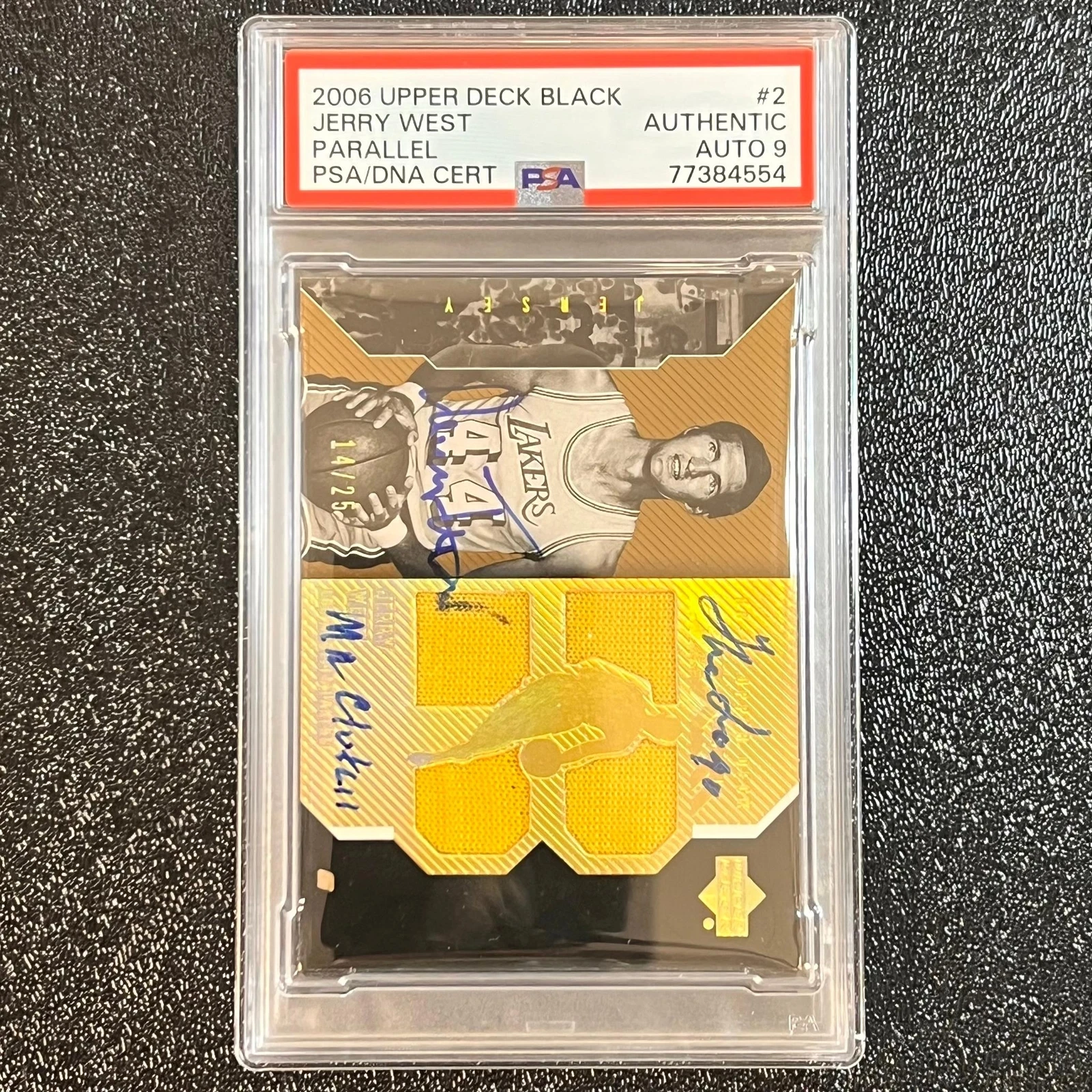 2006 Upper Deck Black Parallel #2 JERRY WEST Signed Card Authentic AUTO 9 PSA Sl