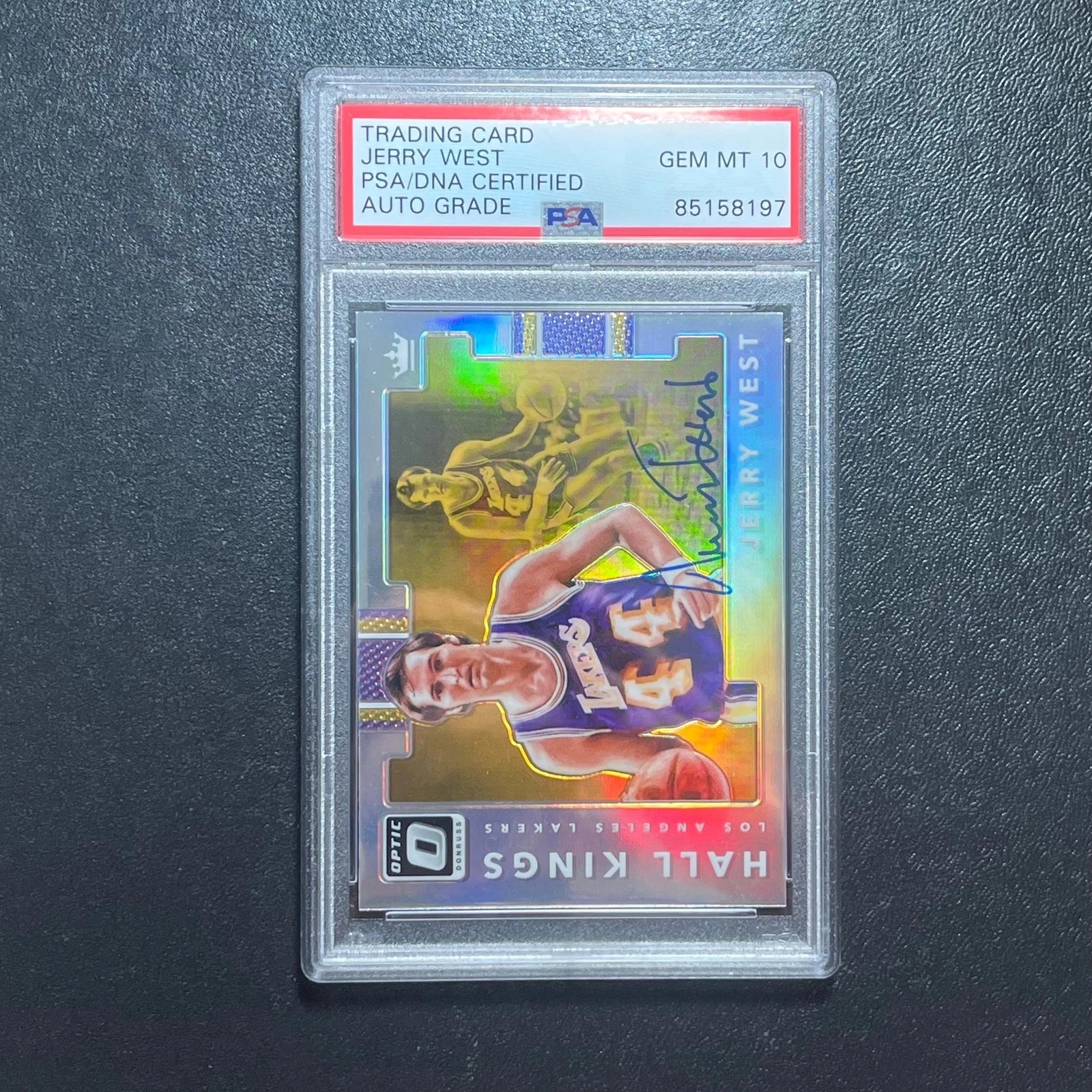 2017-18 Panini Donruss Optic #12 JERRY WEST Signed Card AUTO 10 PSA Slabbed Lake