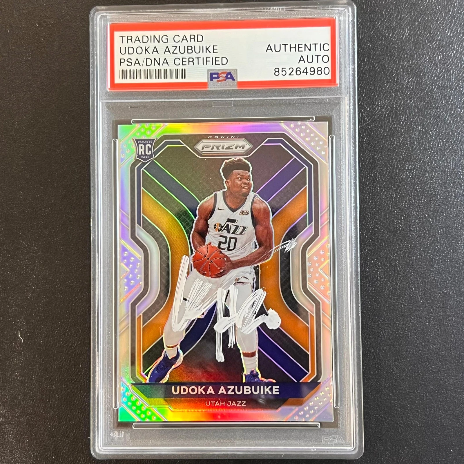 2020-21 Panini Prizm #267 Udoka Azubuike AUTO Signed Card PSA/DNA Encapsulated J