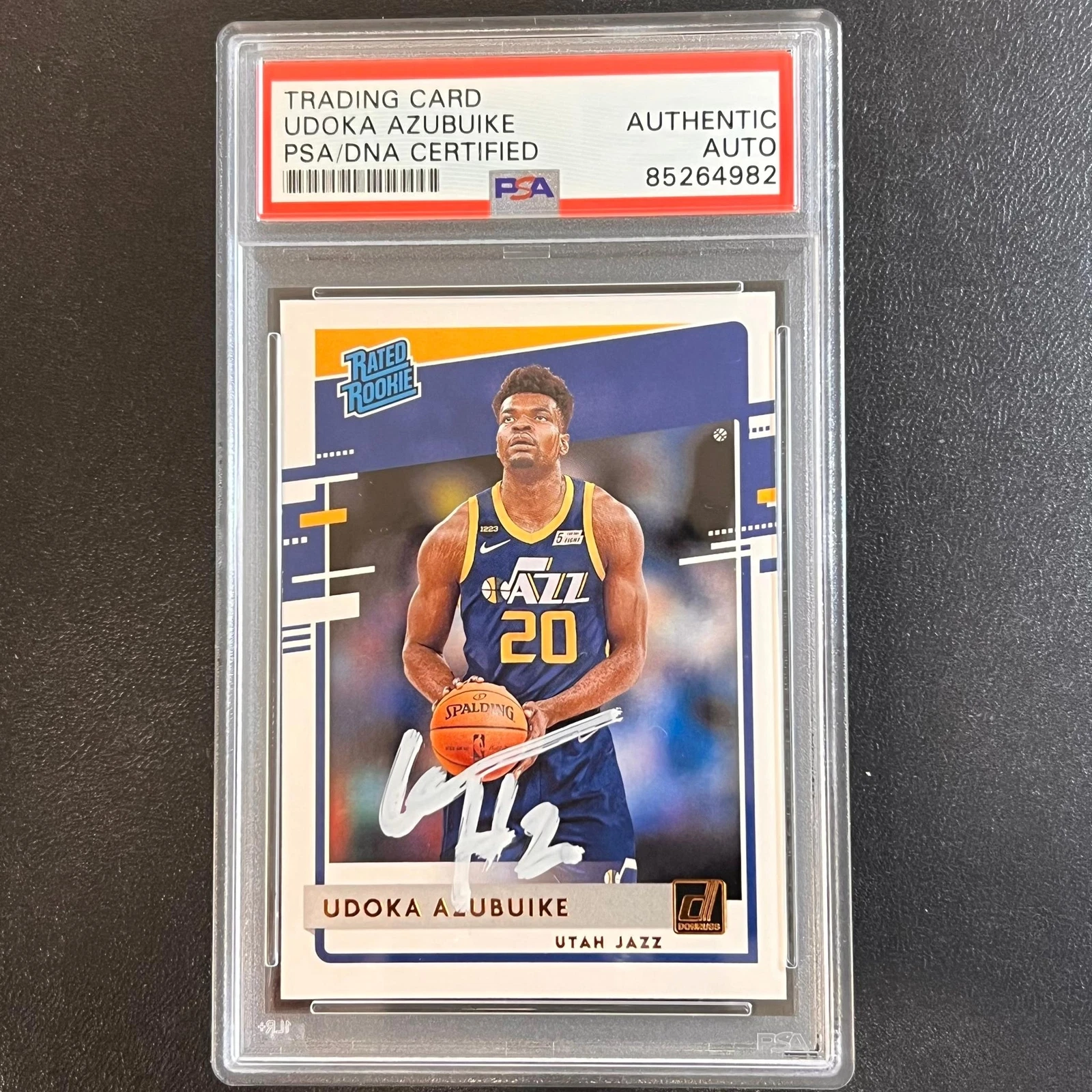 2020-21 Panini Donruss #214 Udoka Azubuike AUTO Signed Card PSA/DNA Encapsulated