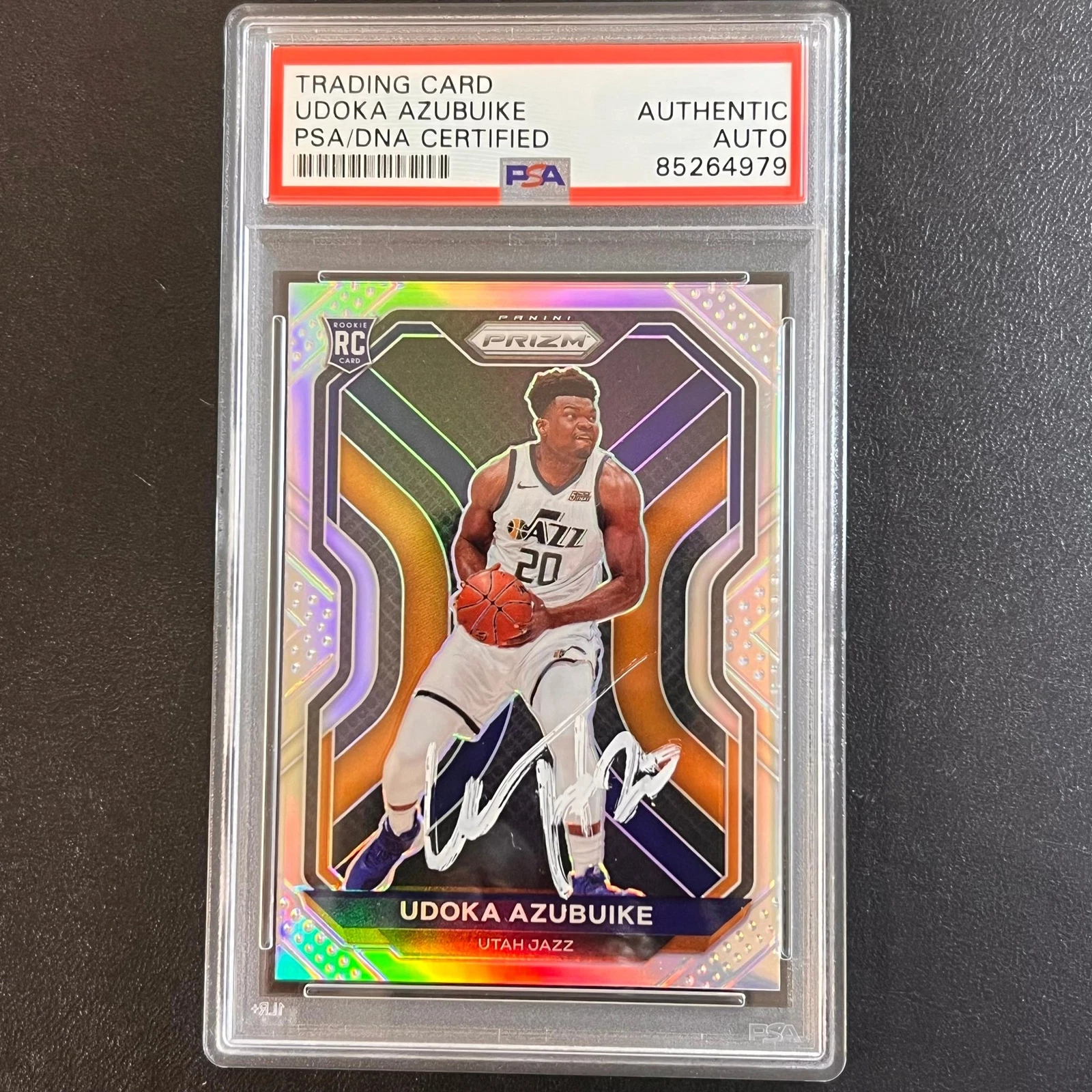 2020-21 Panini Prizm #267 Udoka Azubuike AUTO Signed Card PSA/DNA Encapsulated J